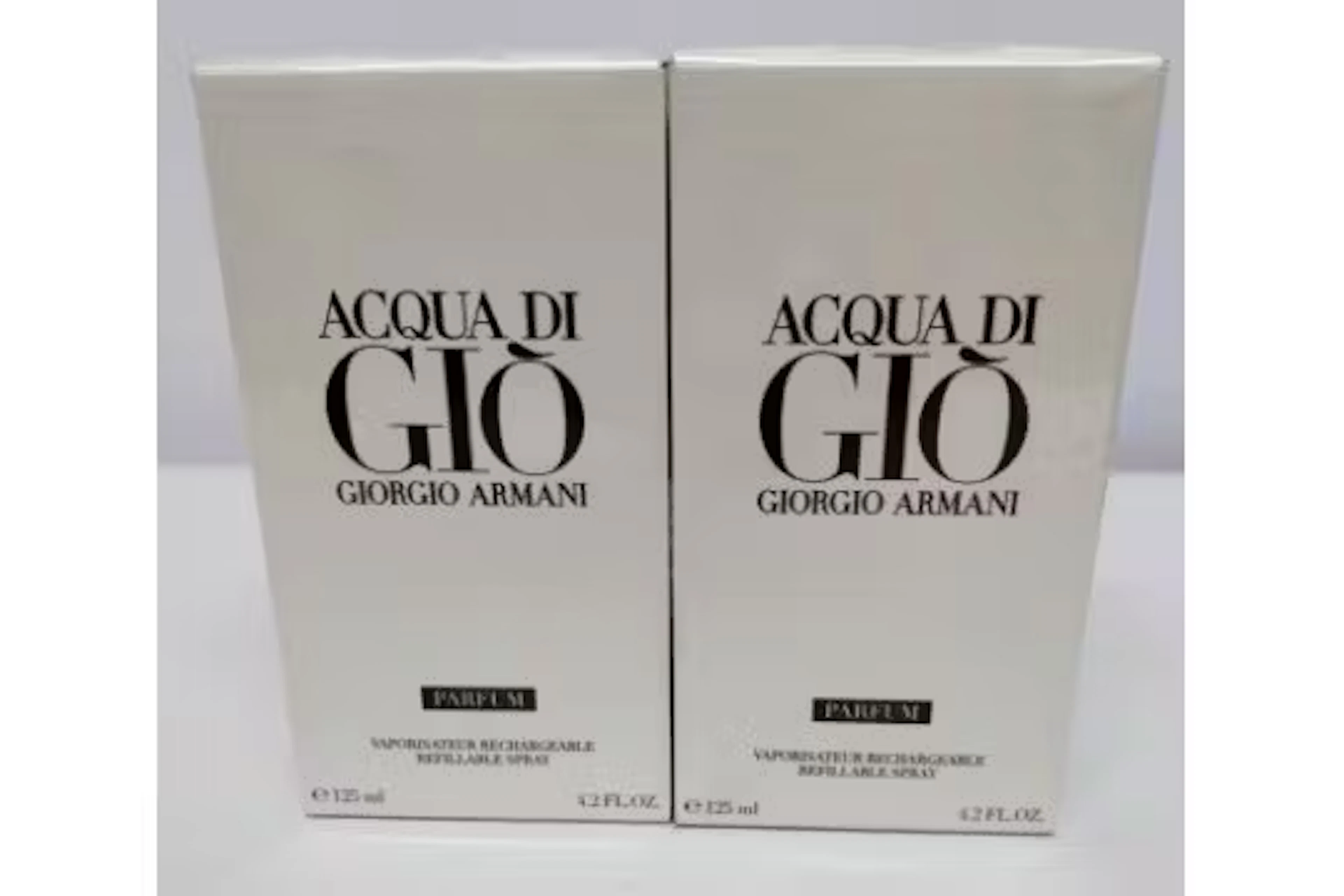 Two as new Giorgio Armani - Acqua Di Gio 125ml parfums, sealed boxes.