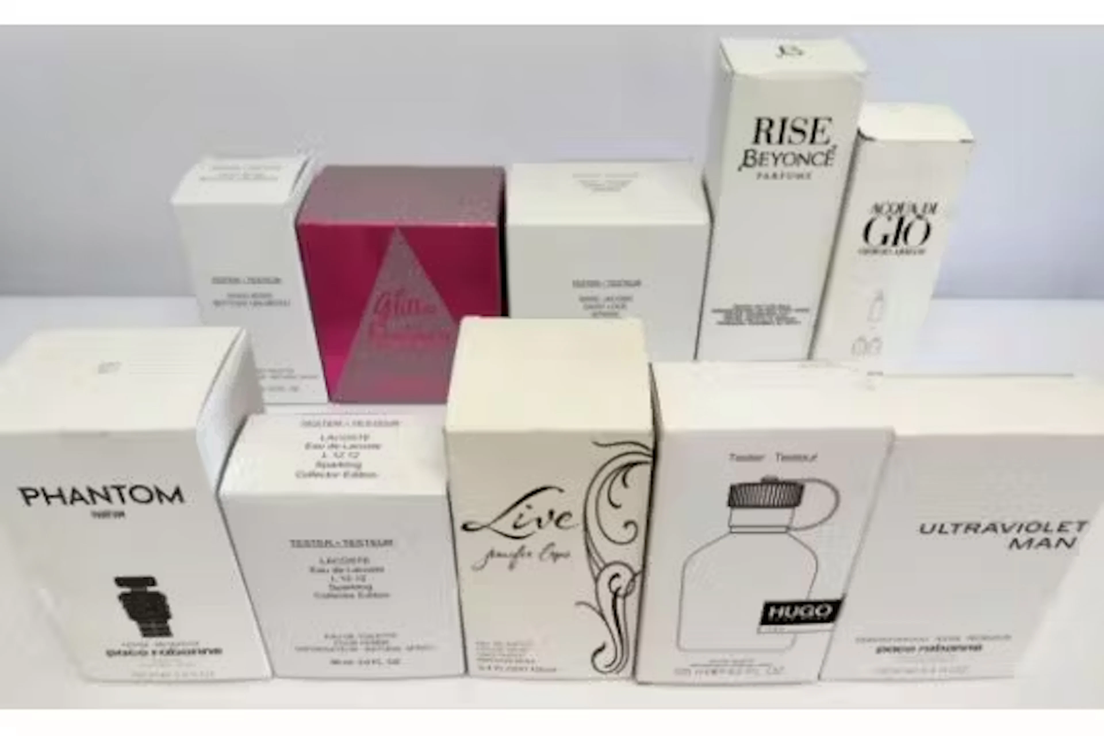 Thirty nearly new perfumes/testers and related to include Lacoste