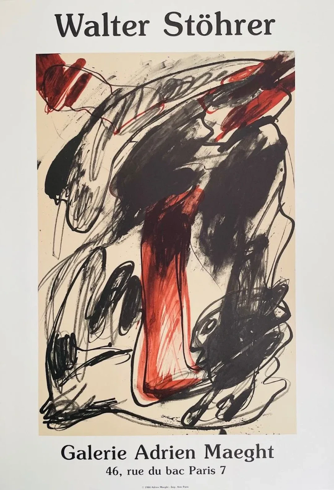 STÖHRER Walter (1937 - 2000) "COMPOSITION" Color lithographic poster