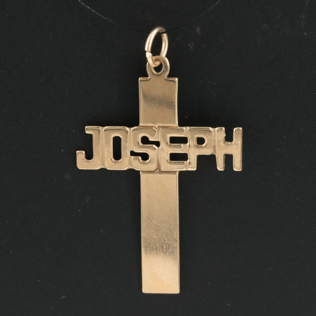 10K "Joseph" Cross Pendant