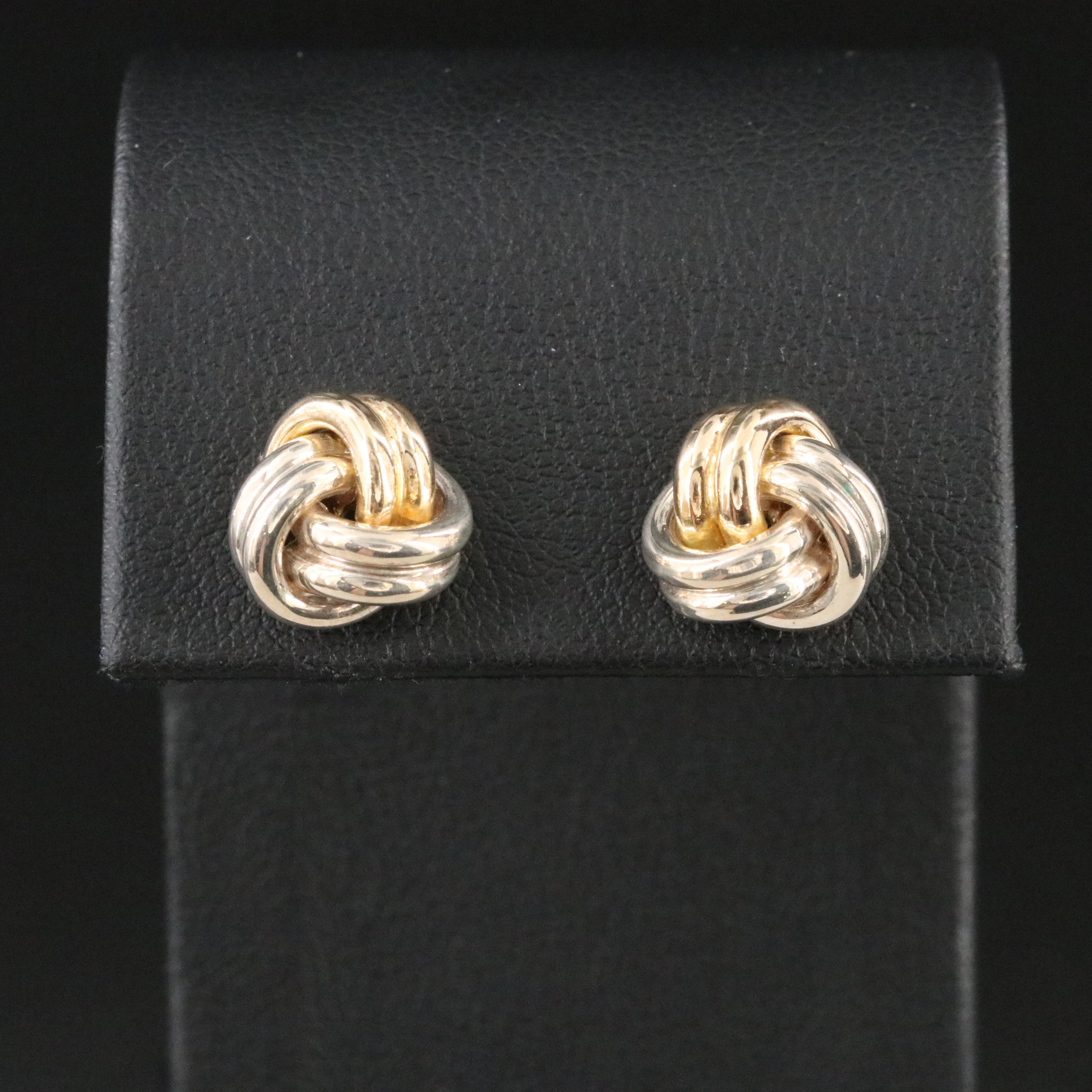 Sterling and 14K Knot Earrings