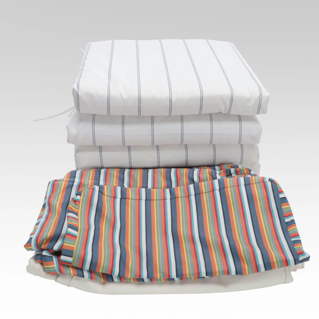 Contemporary Striped Outdoor Patio Cushions and Covers