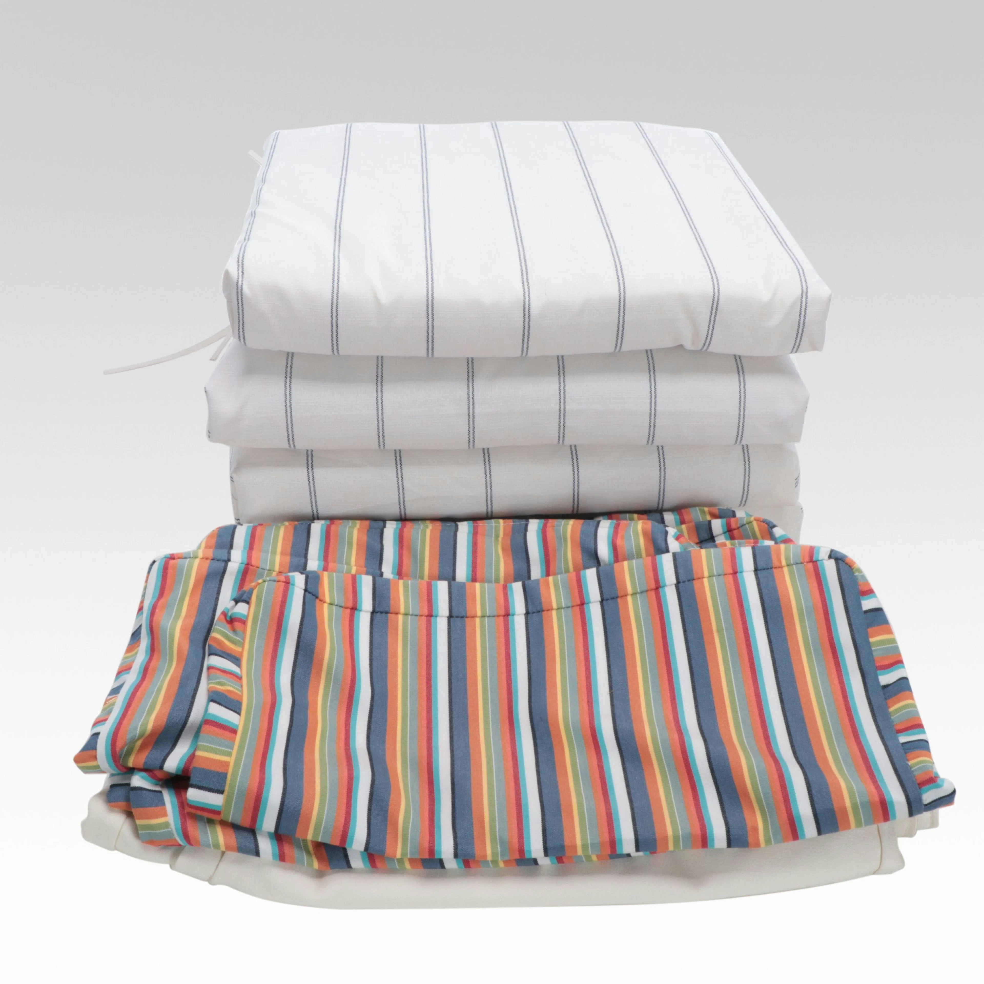 Contemporary Striped Outdoor Patio Cushions and Covers