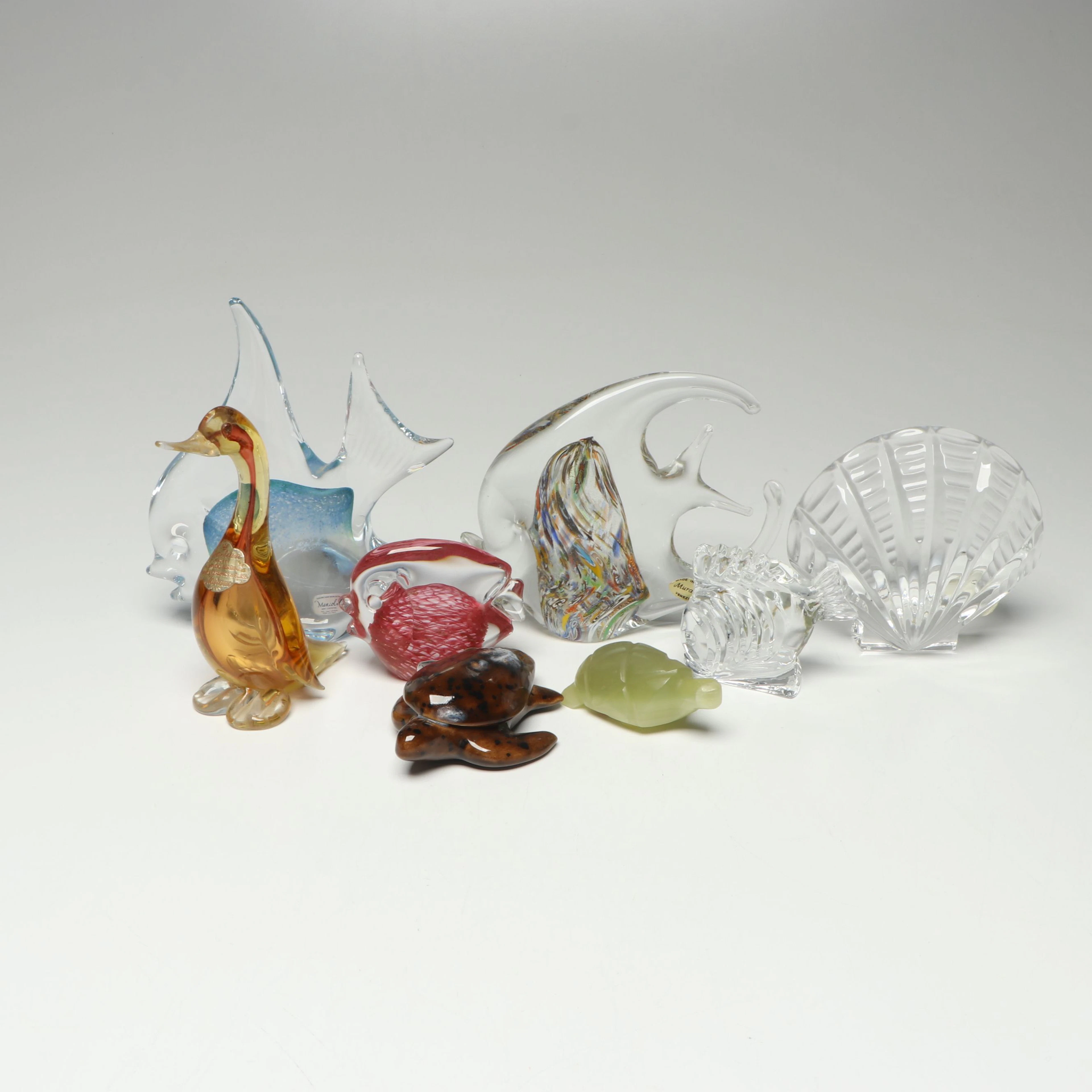 Murano Blown Glass, Waterford Crystal "Shell," and More Aquatic Animal