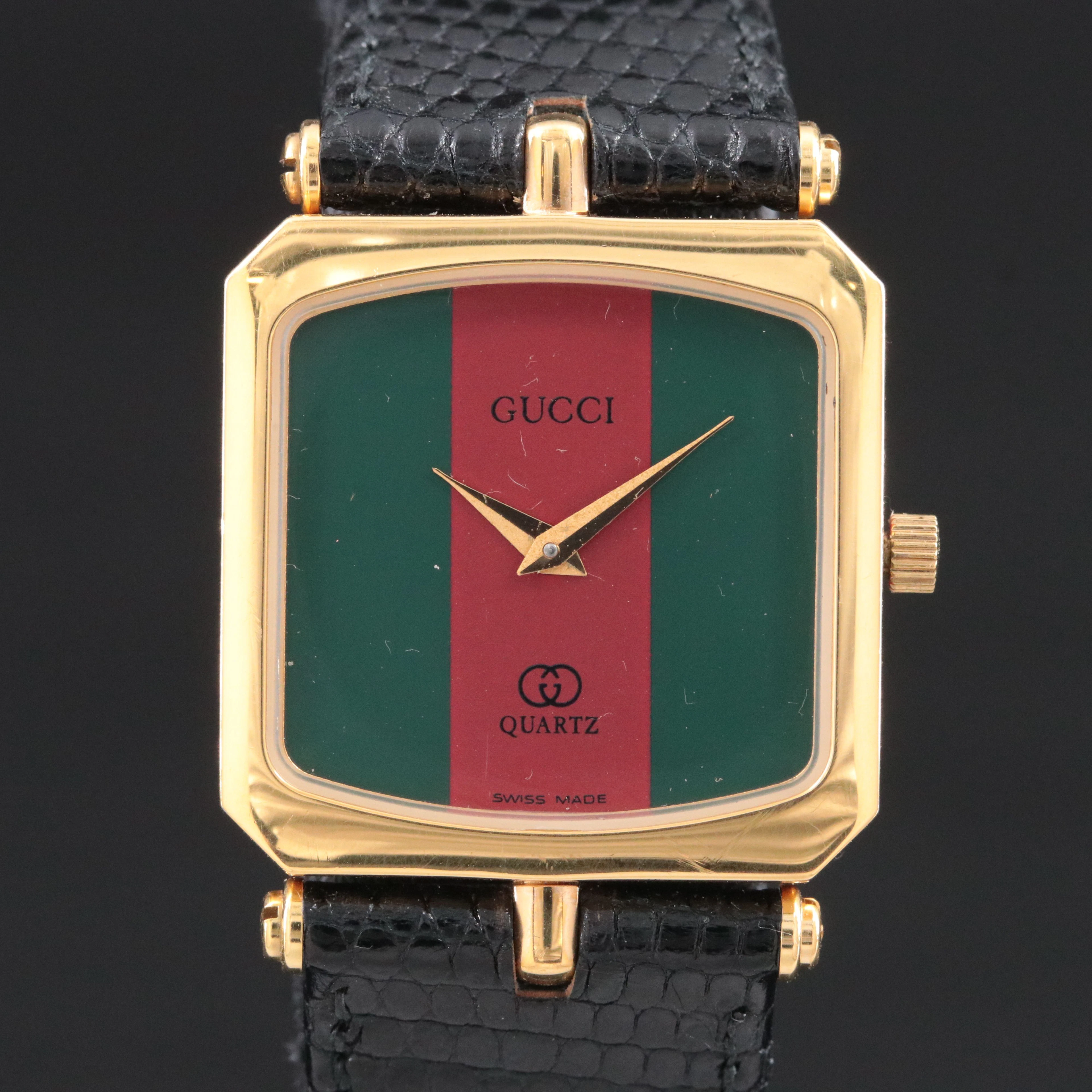 Gucci Sherry Line Square Case Classic Dial Quartz Watch Ref. 2.85