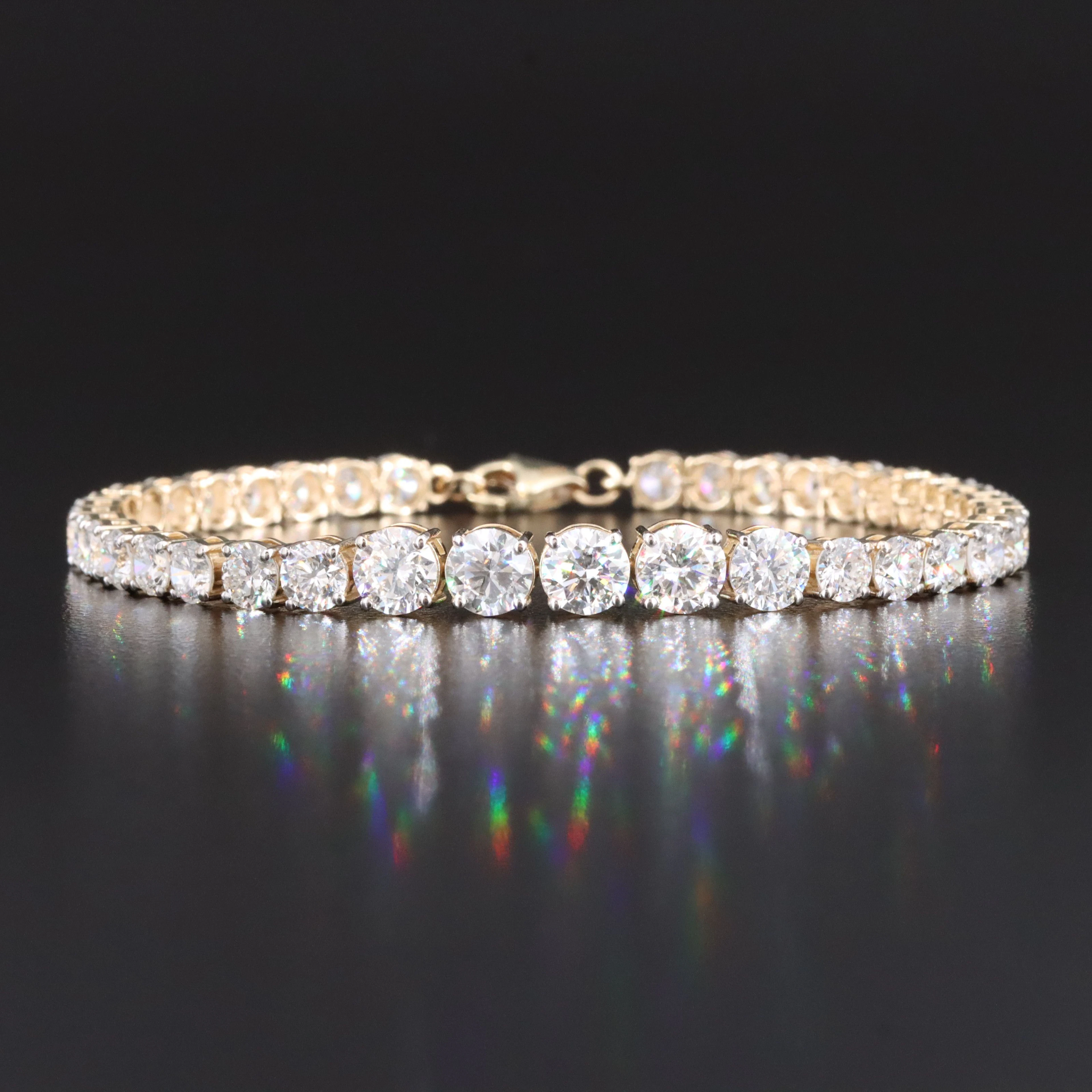 14K 11.37 CTW Lab Grown Diamond Link Bracelet