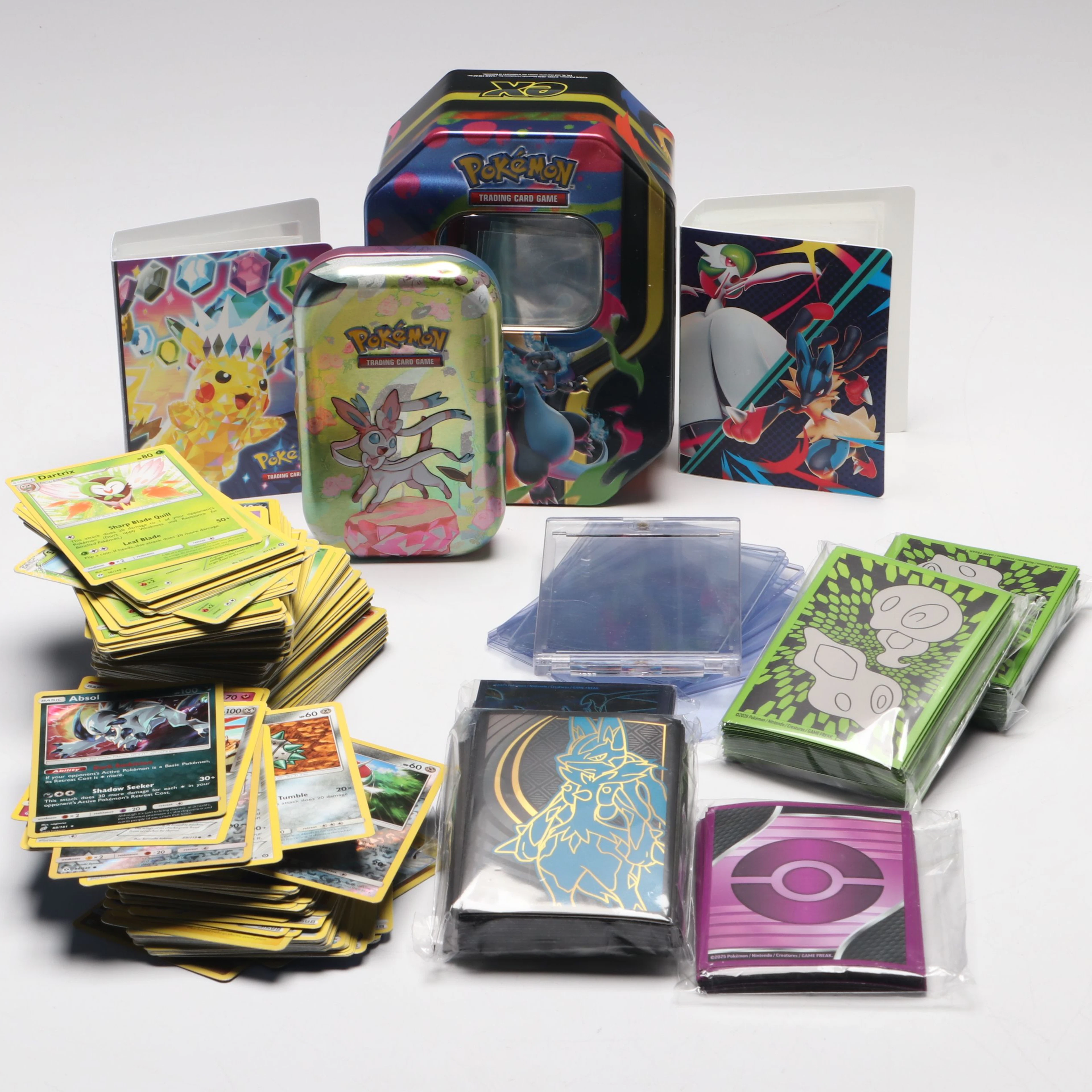 Pokémon Cards Including Holos, Basics and More with Card Sleeves, 2010s