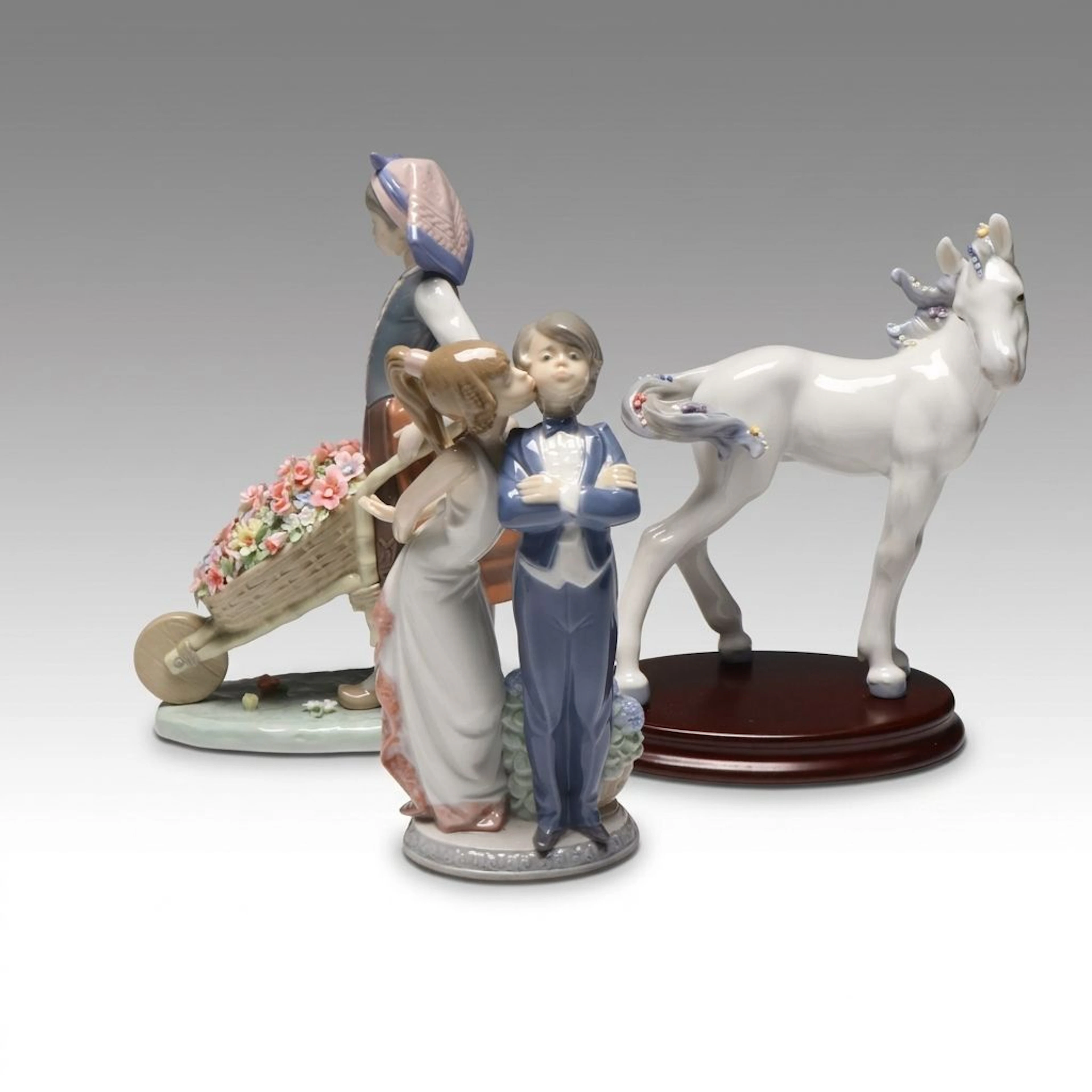 Lladró "Barrel of Blossoms" and More Porcelain Figures