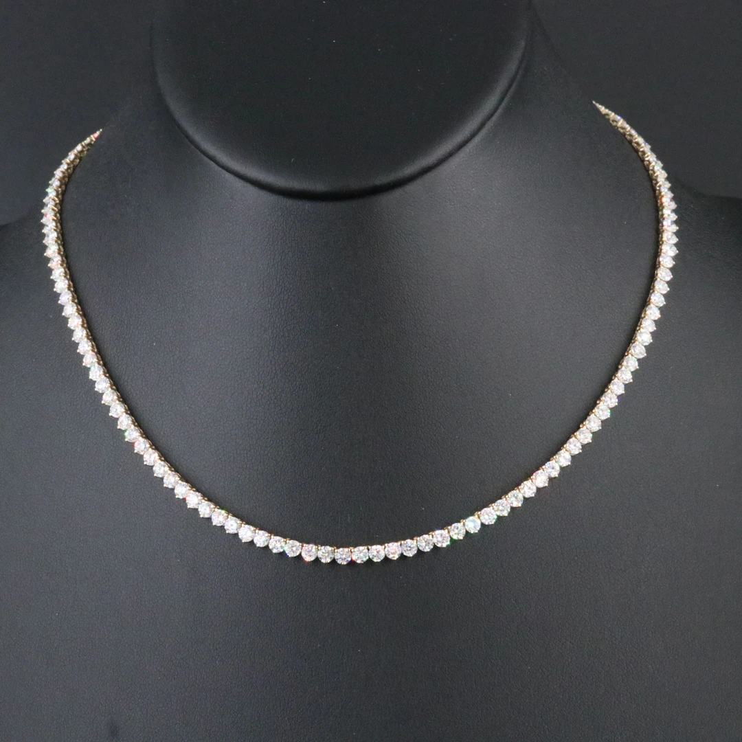 14K 13.61 CTW Lab Grown Diamond Line Necklace