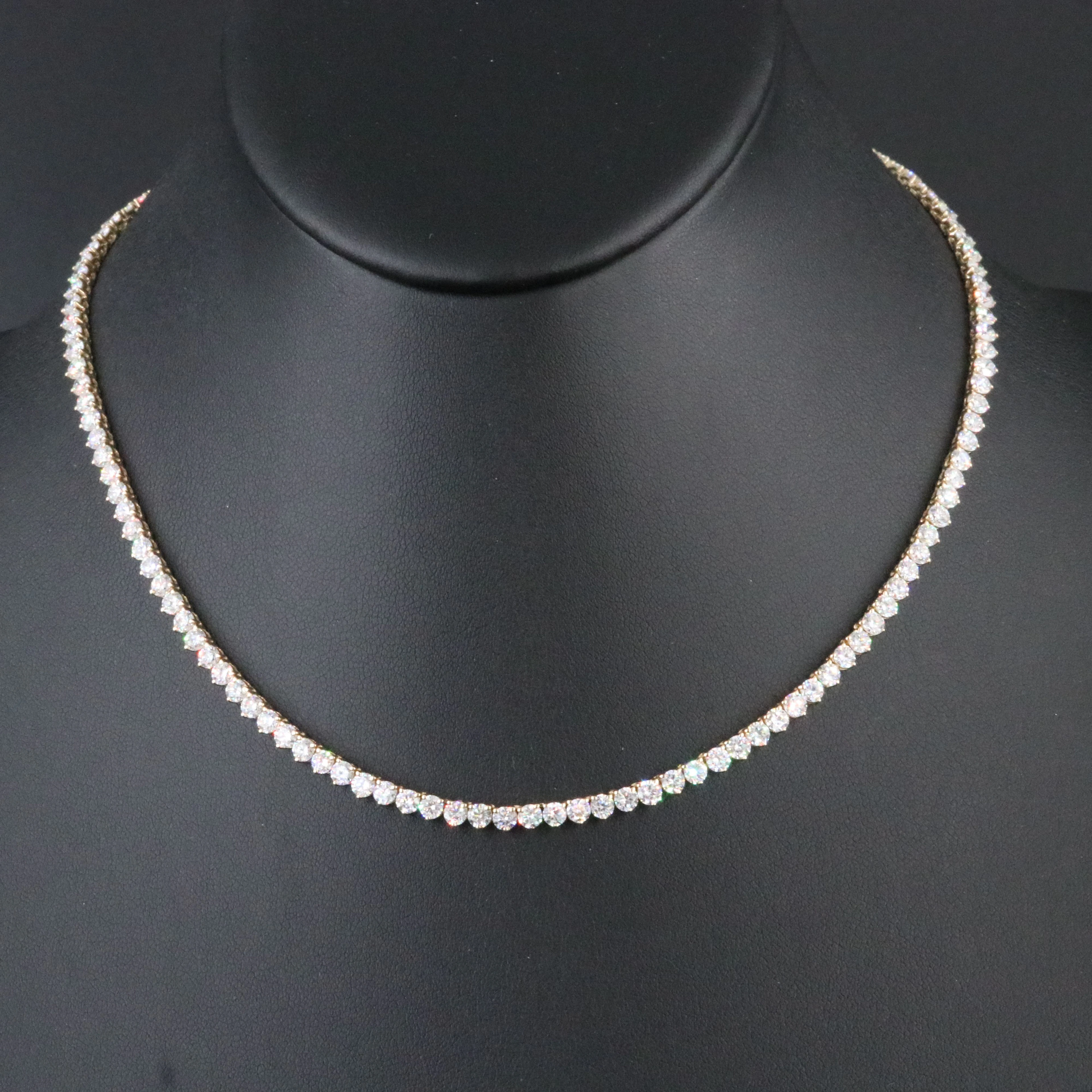 14K 13.61 CTW Lab Grown Diamond Line Necklace