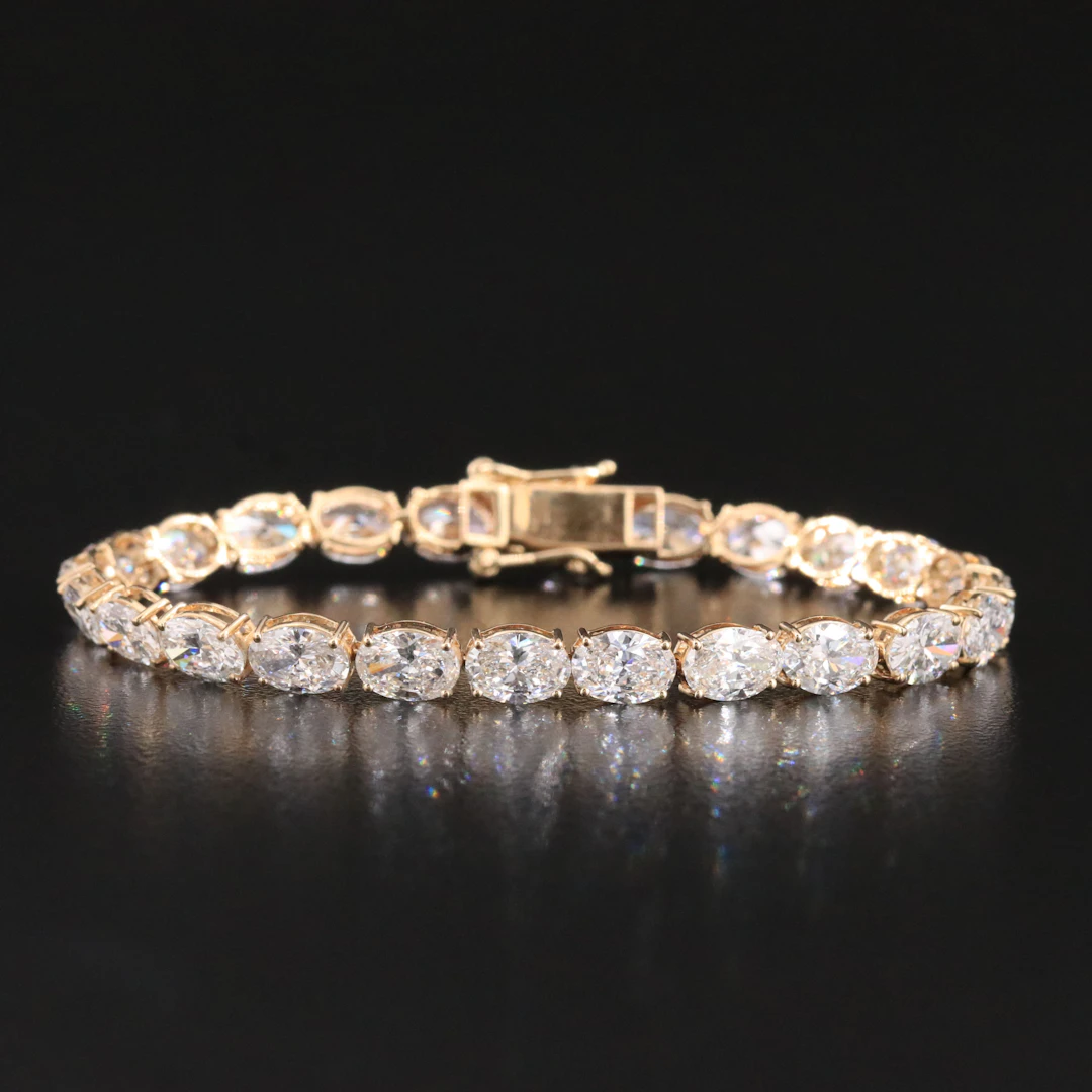 14K 14.19 CTW Lab Grown Diamond Line Bracelet