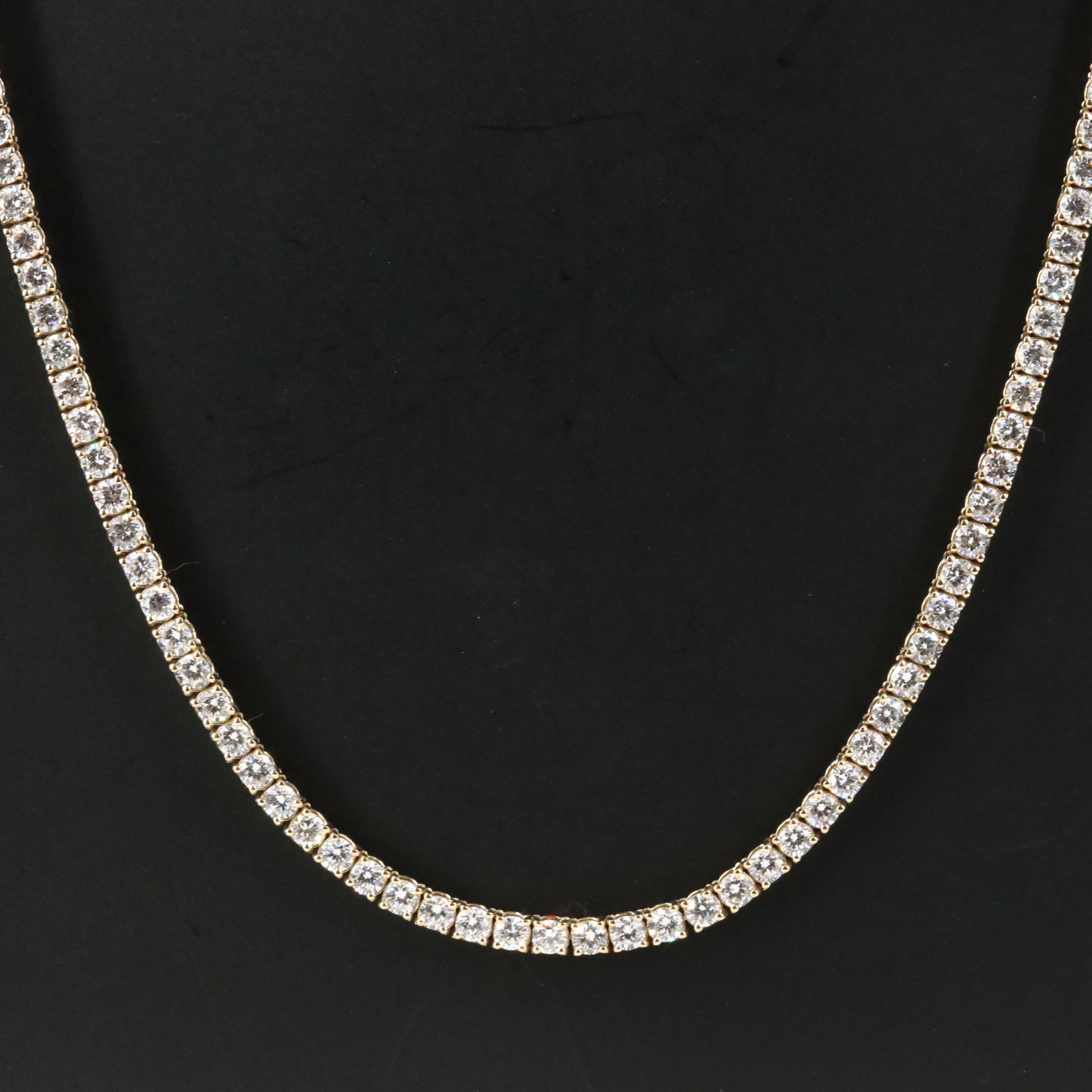 14K 10.00 CTW Lab Grown Diamond Necklace with IGI Jewelry Report