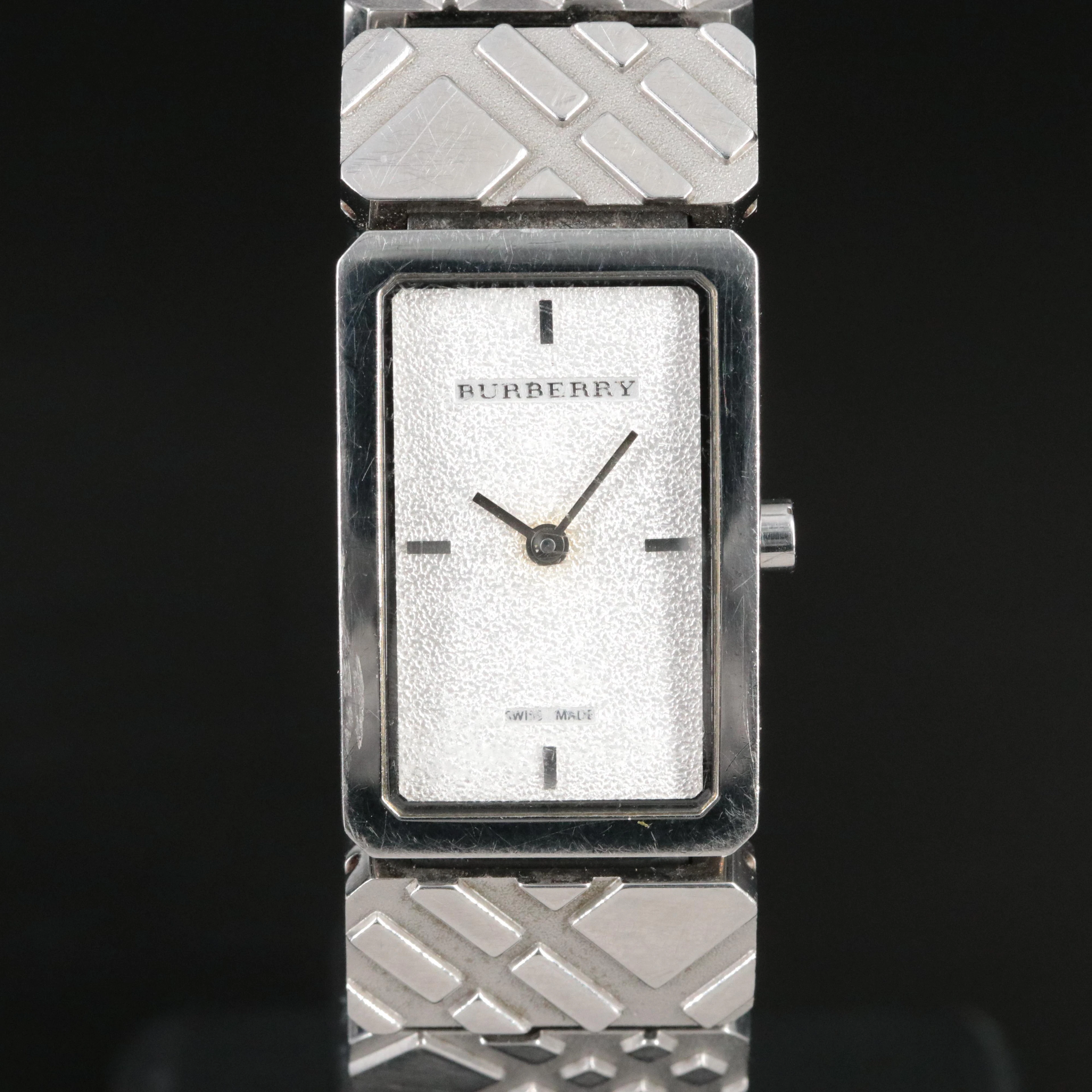 Burberry Check Engraved Quartz Watch