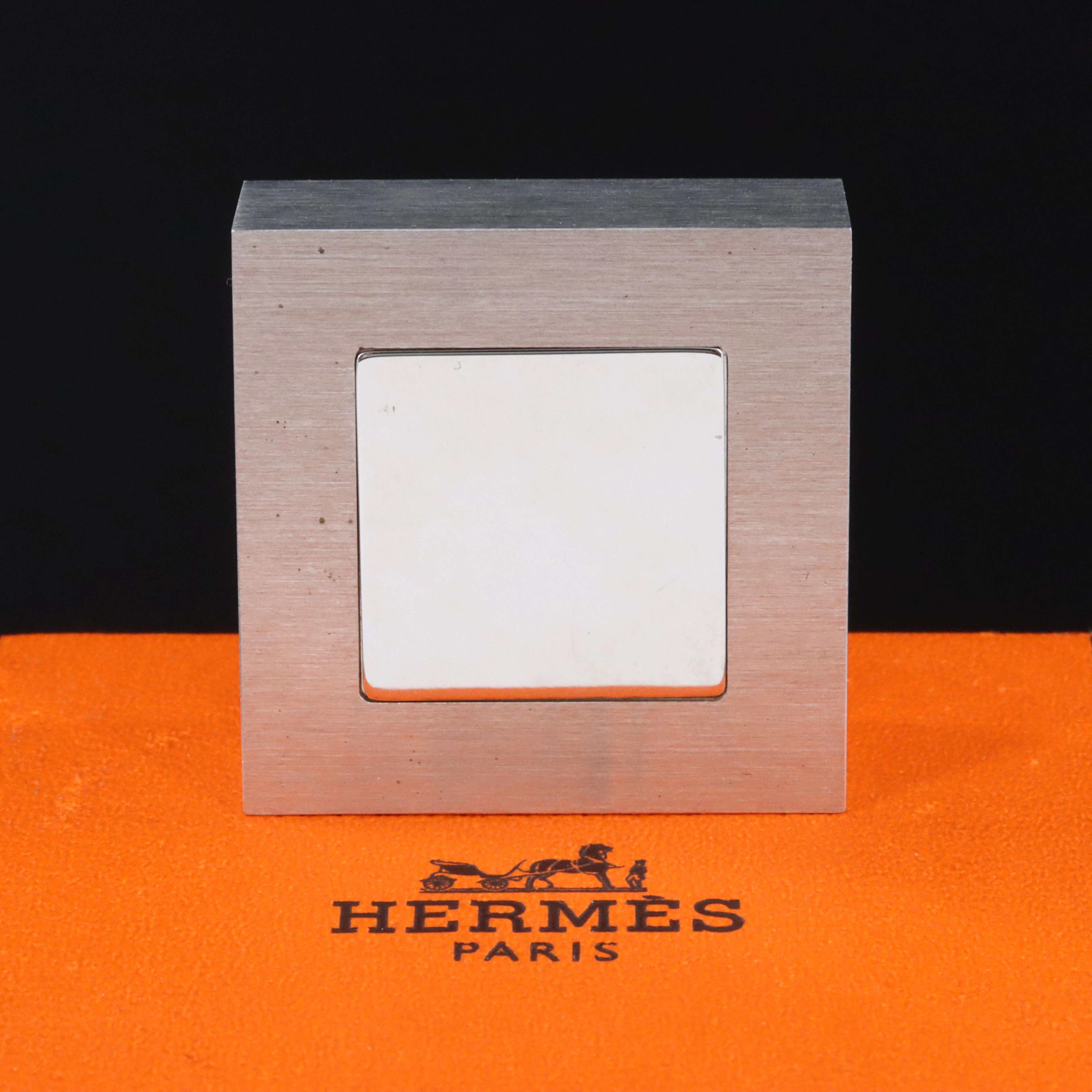 Hermès Square Silver Tone Photo Holder