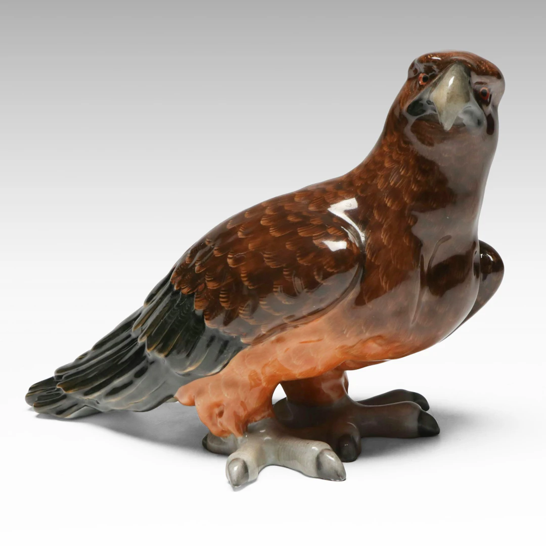 Herend Natural "Hunting Eagle" Porcelain Figurine