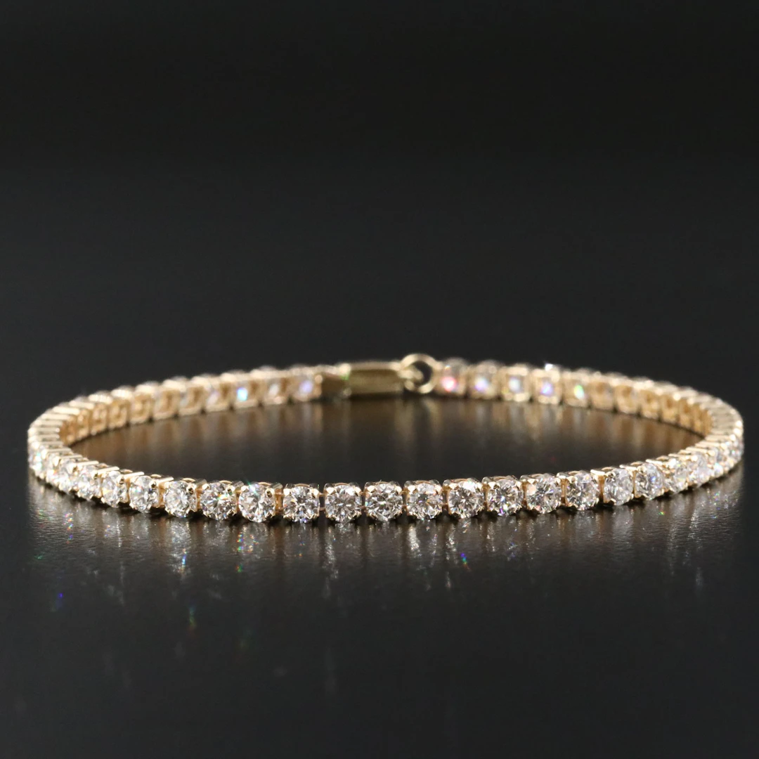 14K 5.03 CTW Lab Grown Diamond Line Bracelet with IGI Jewelry Report