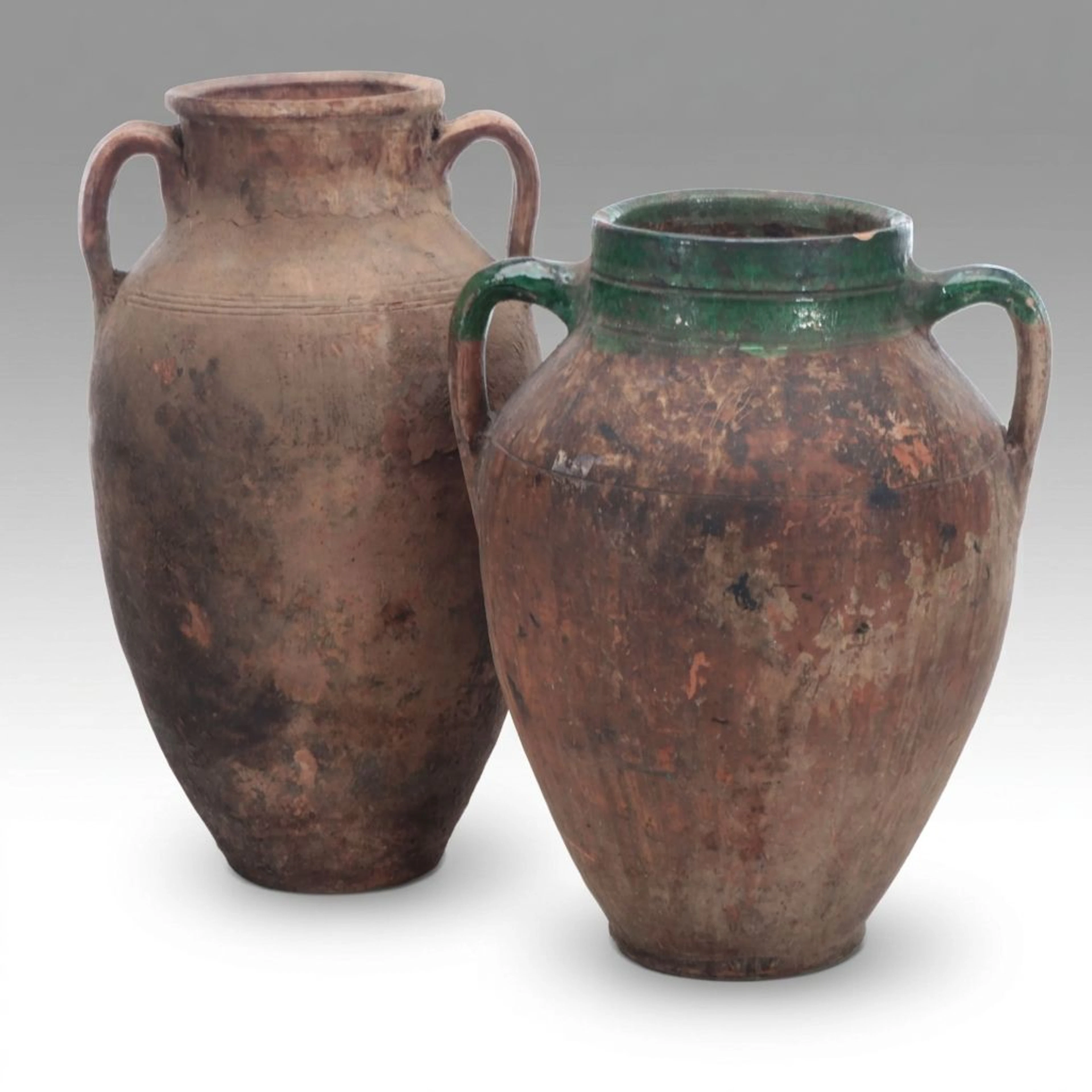 Turkish Style Terracotta Handled Olive Jars