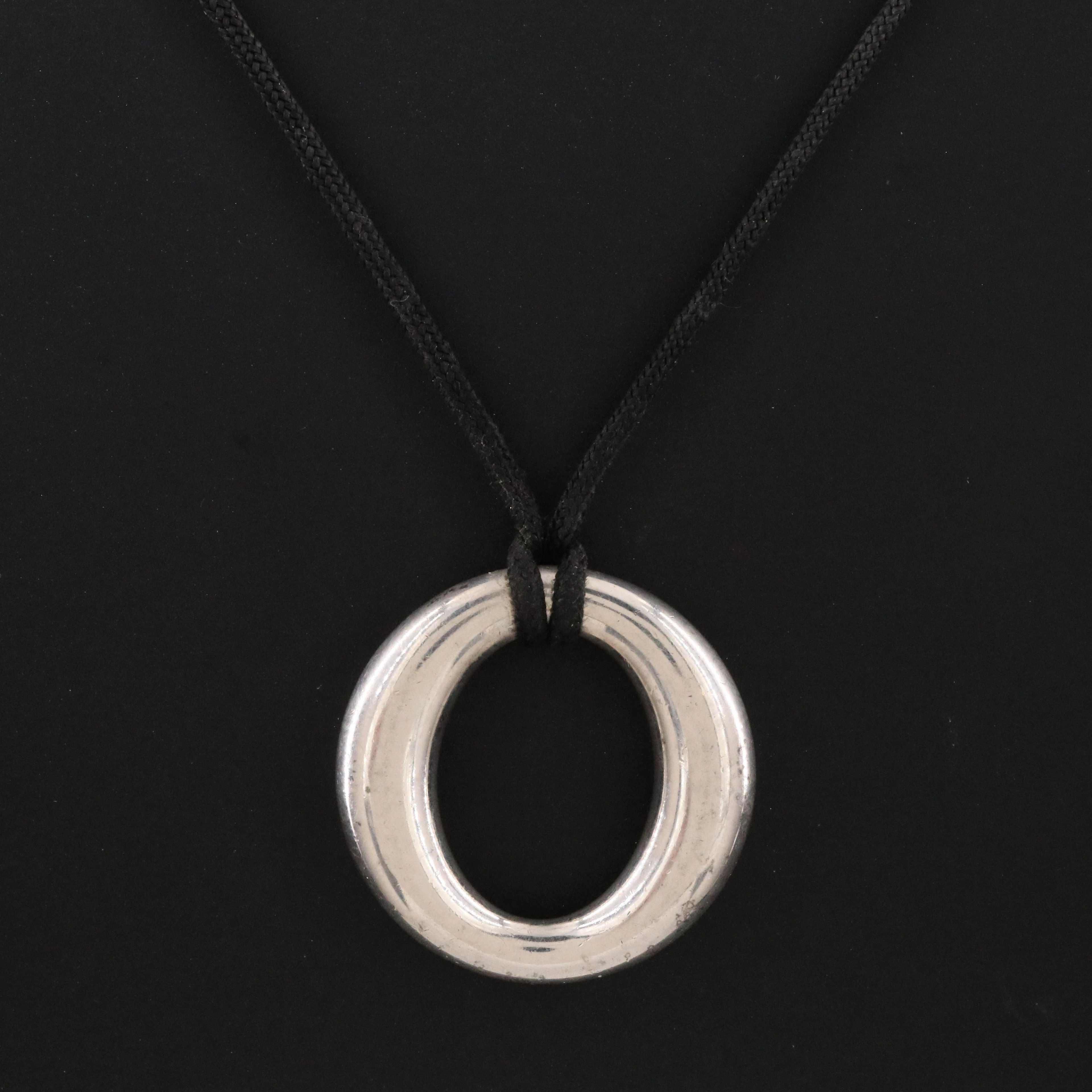 Tiffany & Co. Sevillana Sterling and Cord Necklace