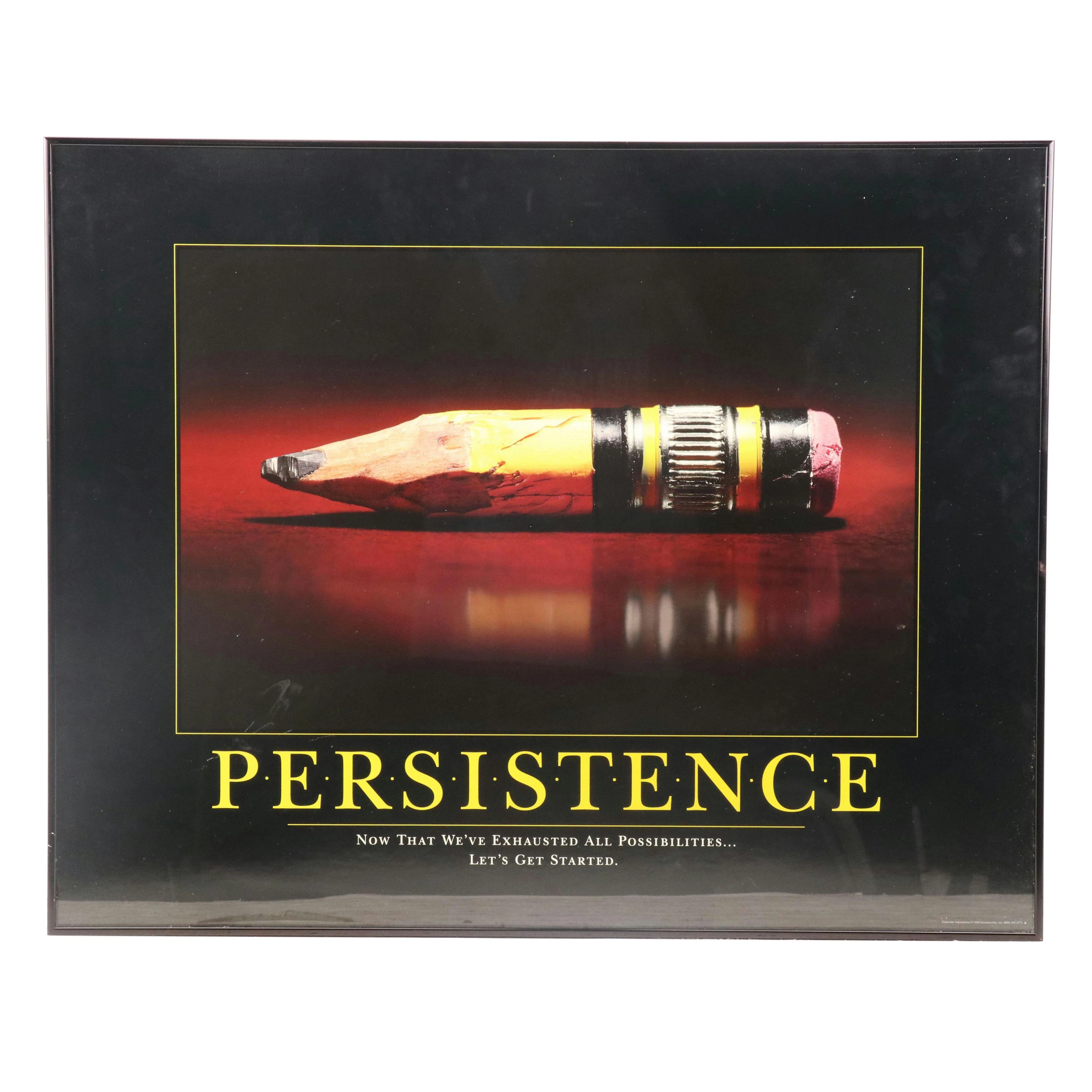Offset Lithograph "Persistence" Motivational Poster