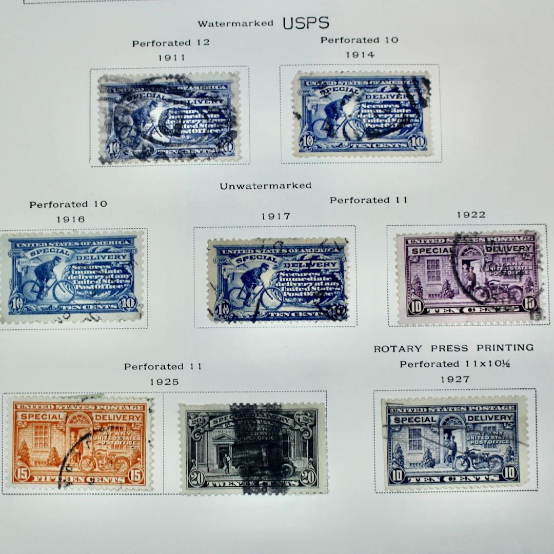 Special Delivery and Postage Due U.S. Stamp Collection, 1870s-1950s