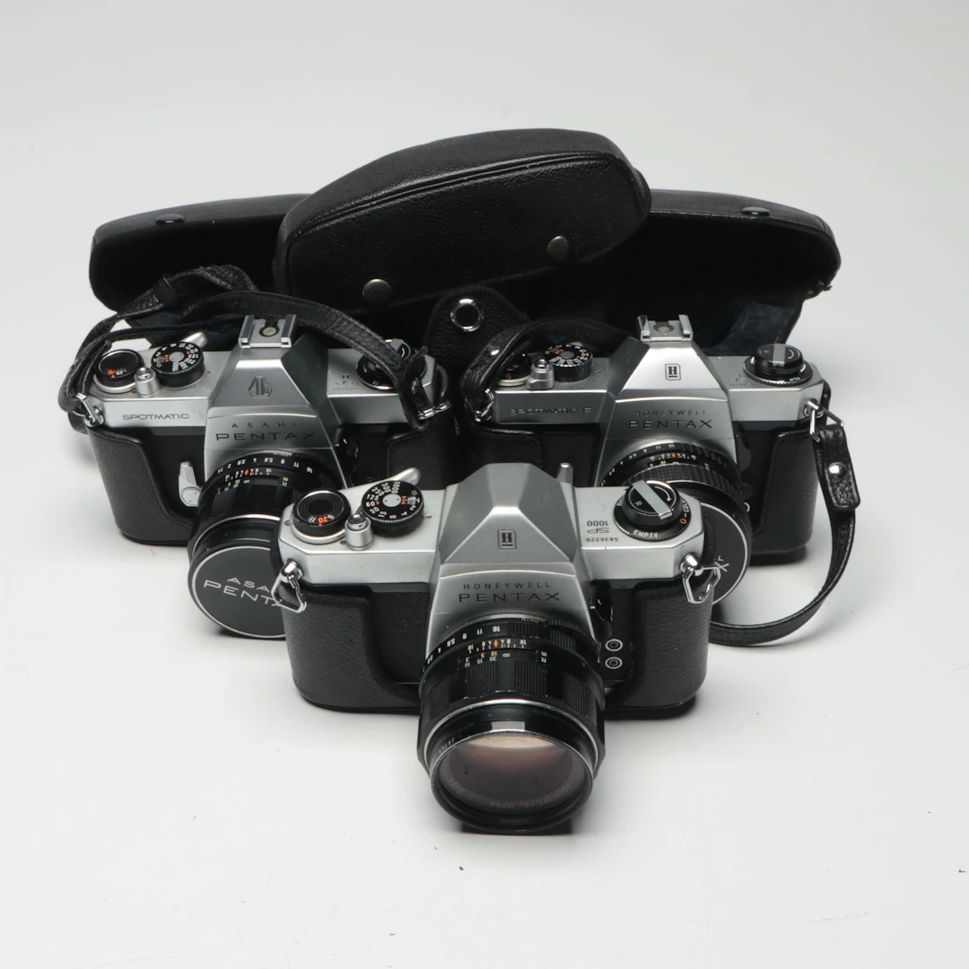 Asahi Pentax "Spotmatic" with More Film Cameras