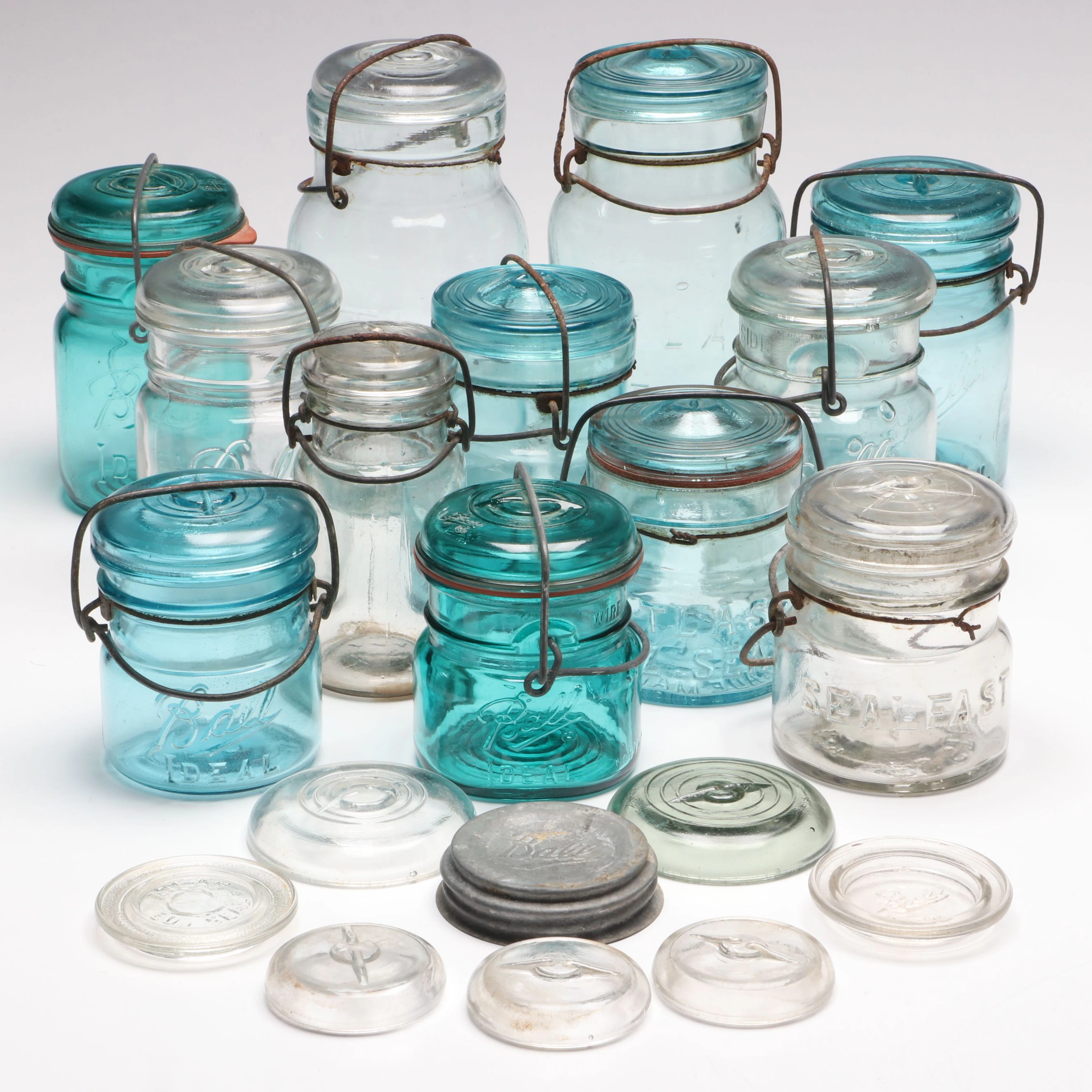 Ball "Ideal", Hazel-Atlas "E-Z Seal" and More Vintage Glass Jars