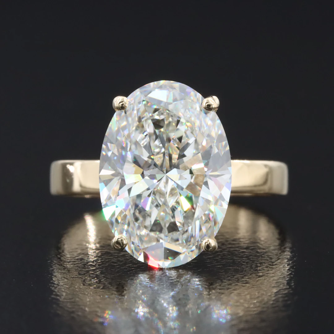 14K 5.10 CT Lab Grown Diamond Ring with IGI Report