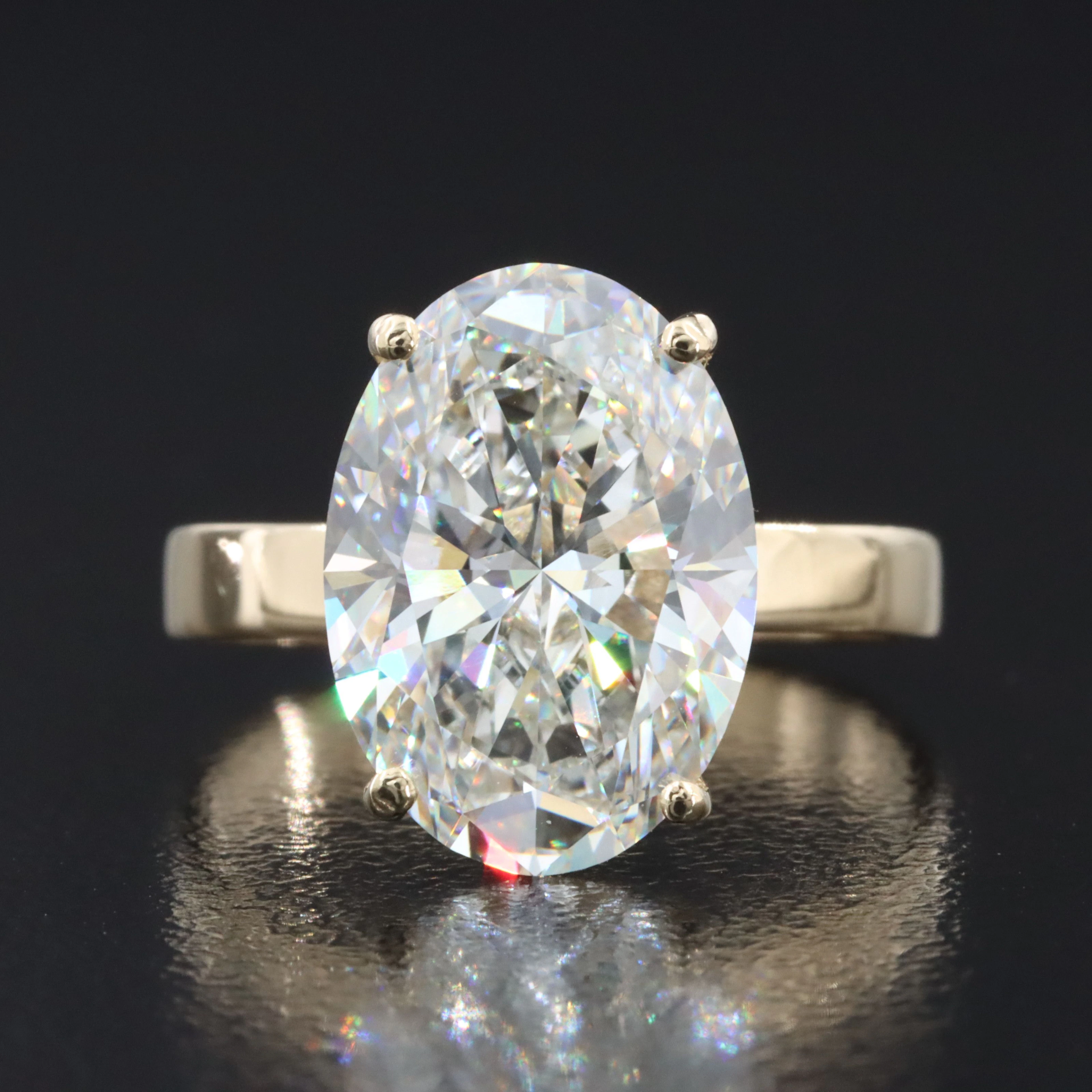 14K 5.10 CT Lab Grown Diamond Ring with IGI Report