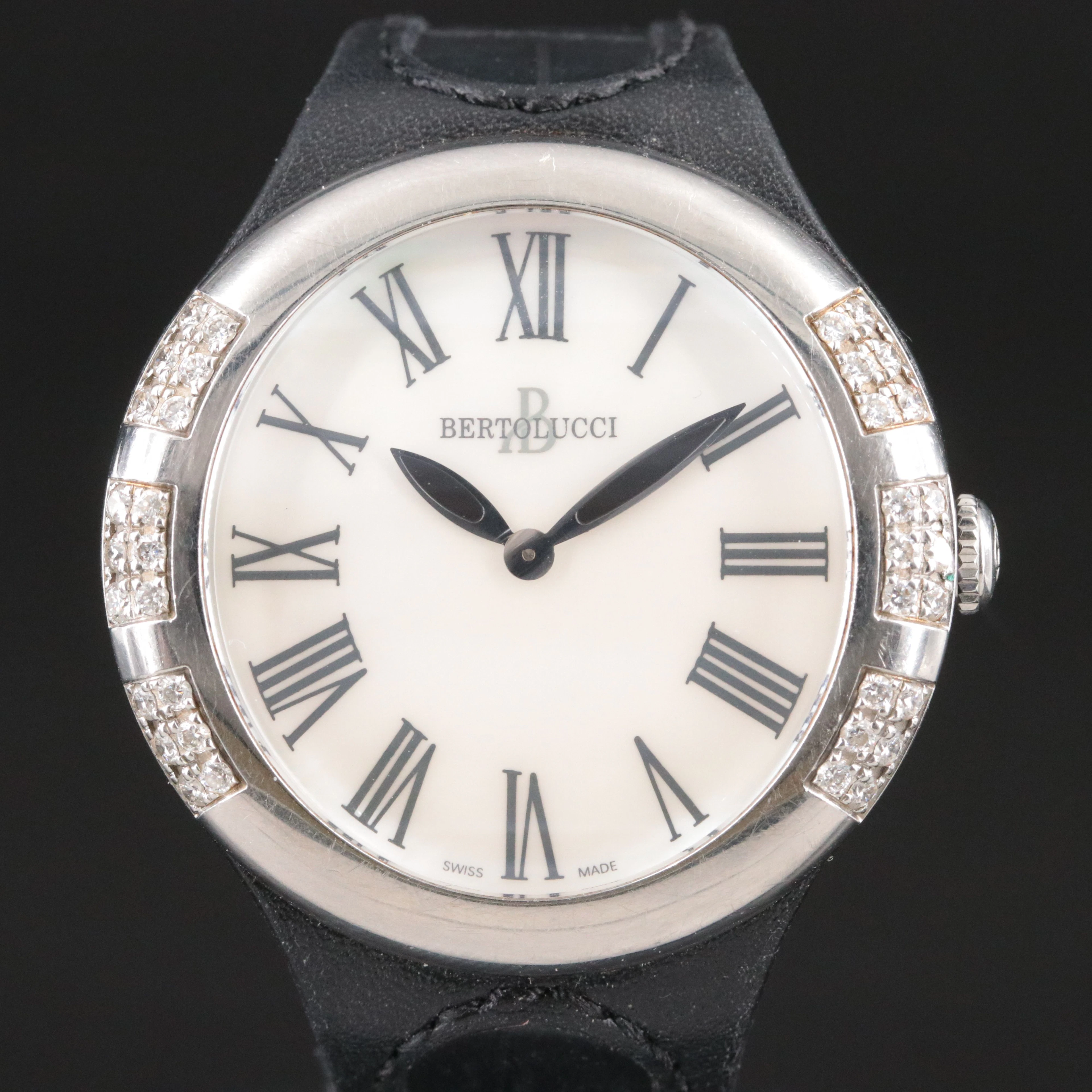 Bertolucci Serena Garbo 37mm Stainless Steel M.O.P. Dial Diamond Watch