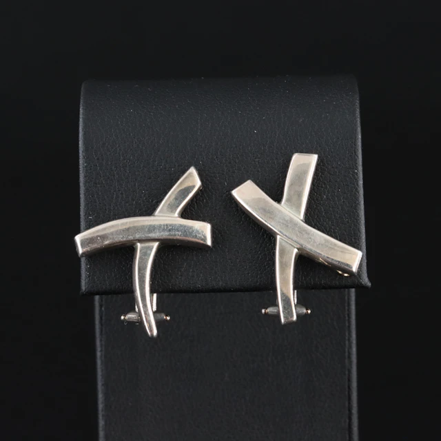 Paloma Picasso for Tiffany & Co Sterling Graffiti X Earrings