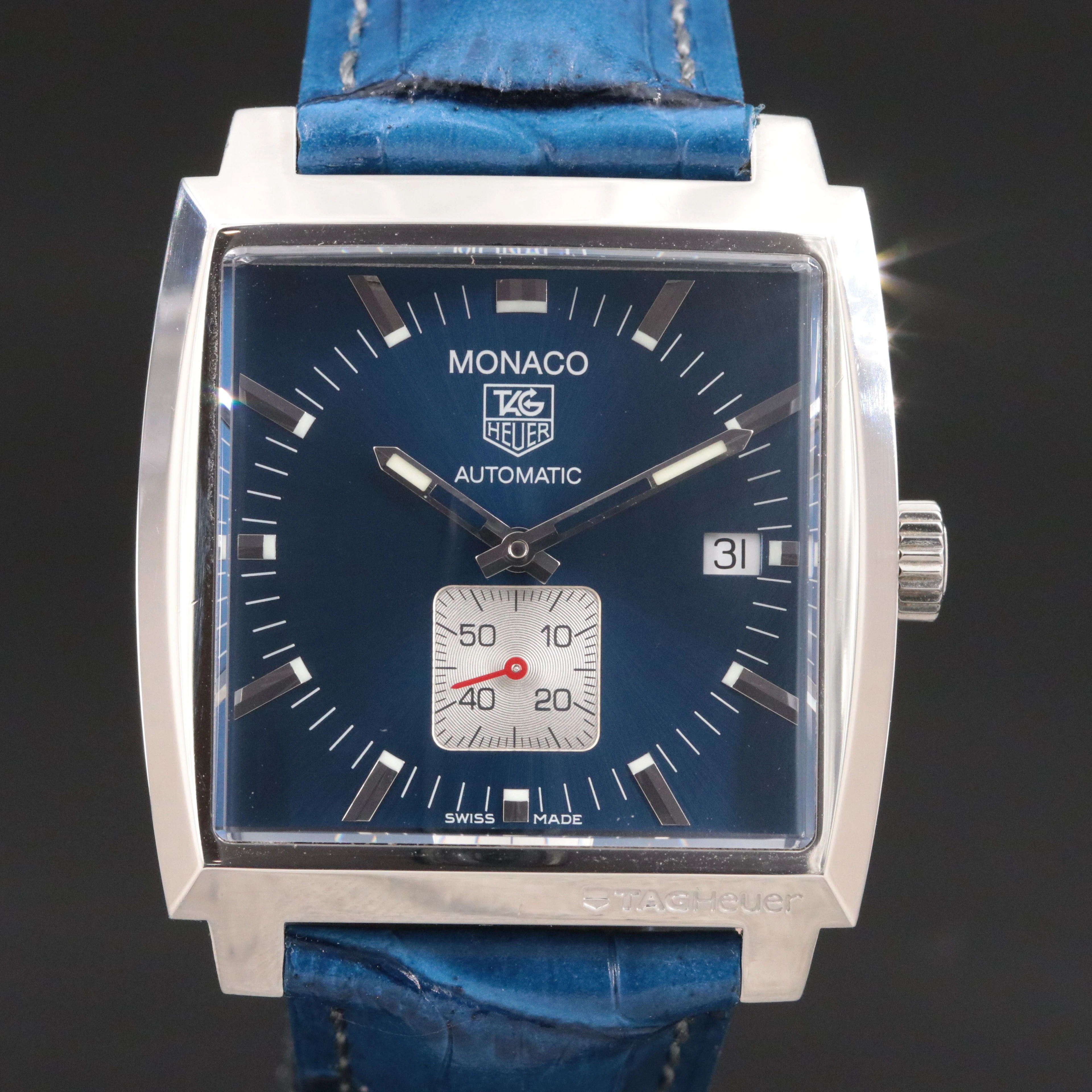 TAG Heuer Monaco Blue Automatic Steel Watch Model WW2111