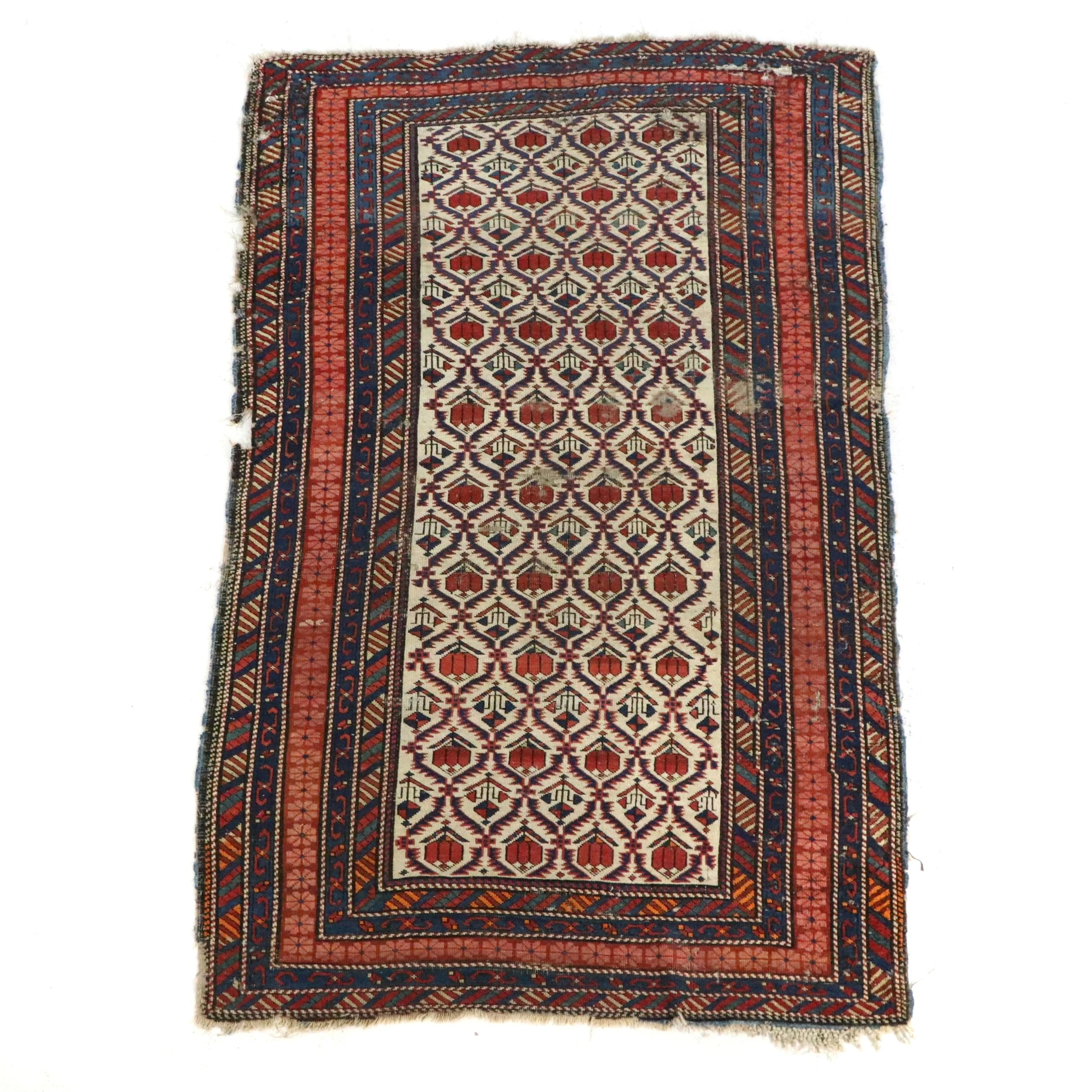 3'10 x 6'7 Hand-Knotted Caucasian Shirvan Area Rug