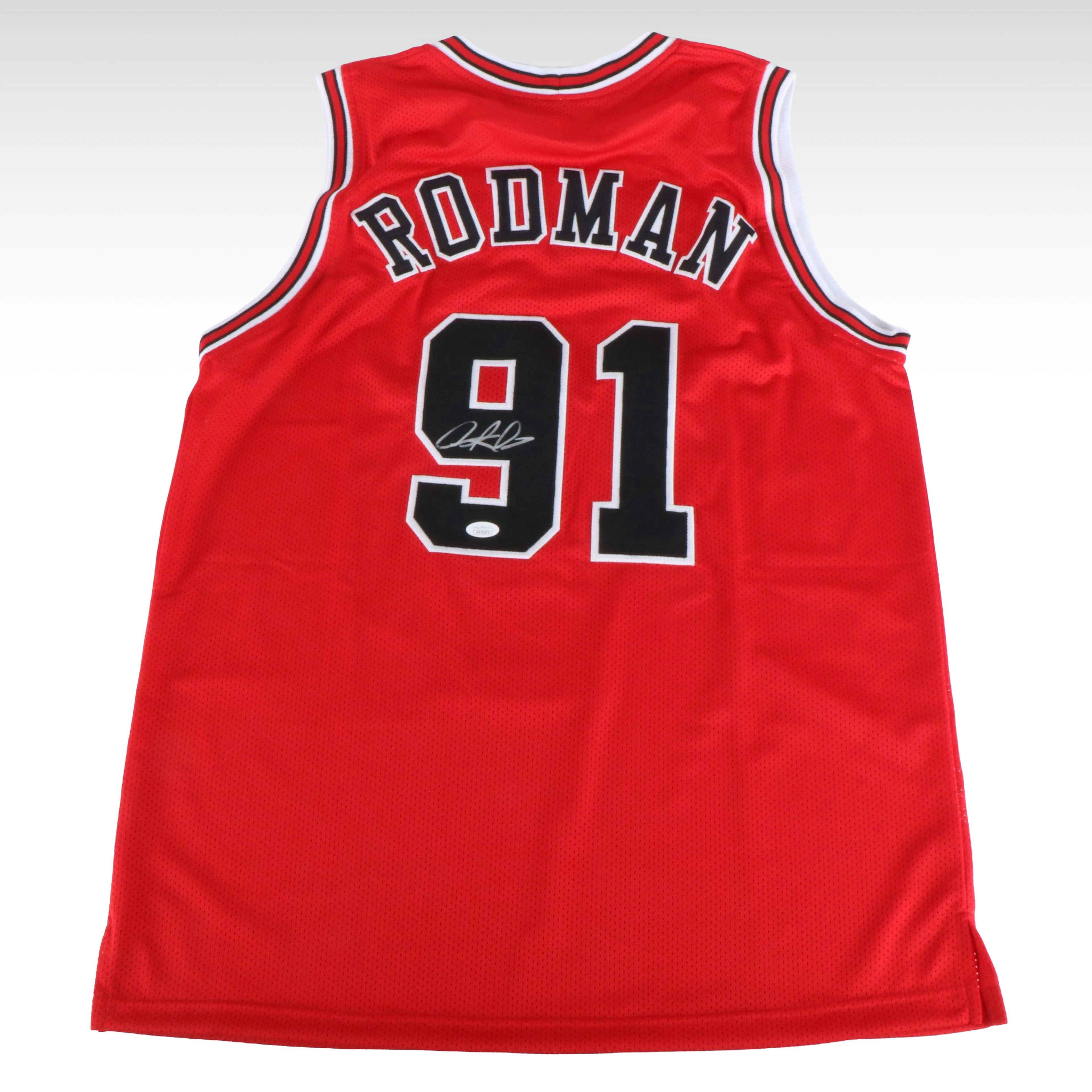 Dennis Rodman Signed Chicago Bulls Basketball Jersey, JSA