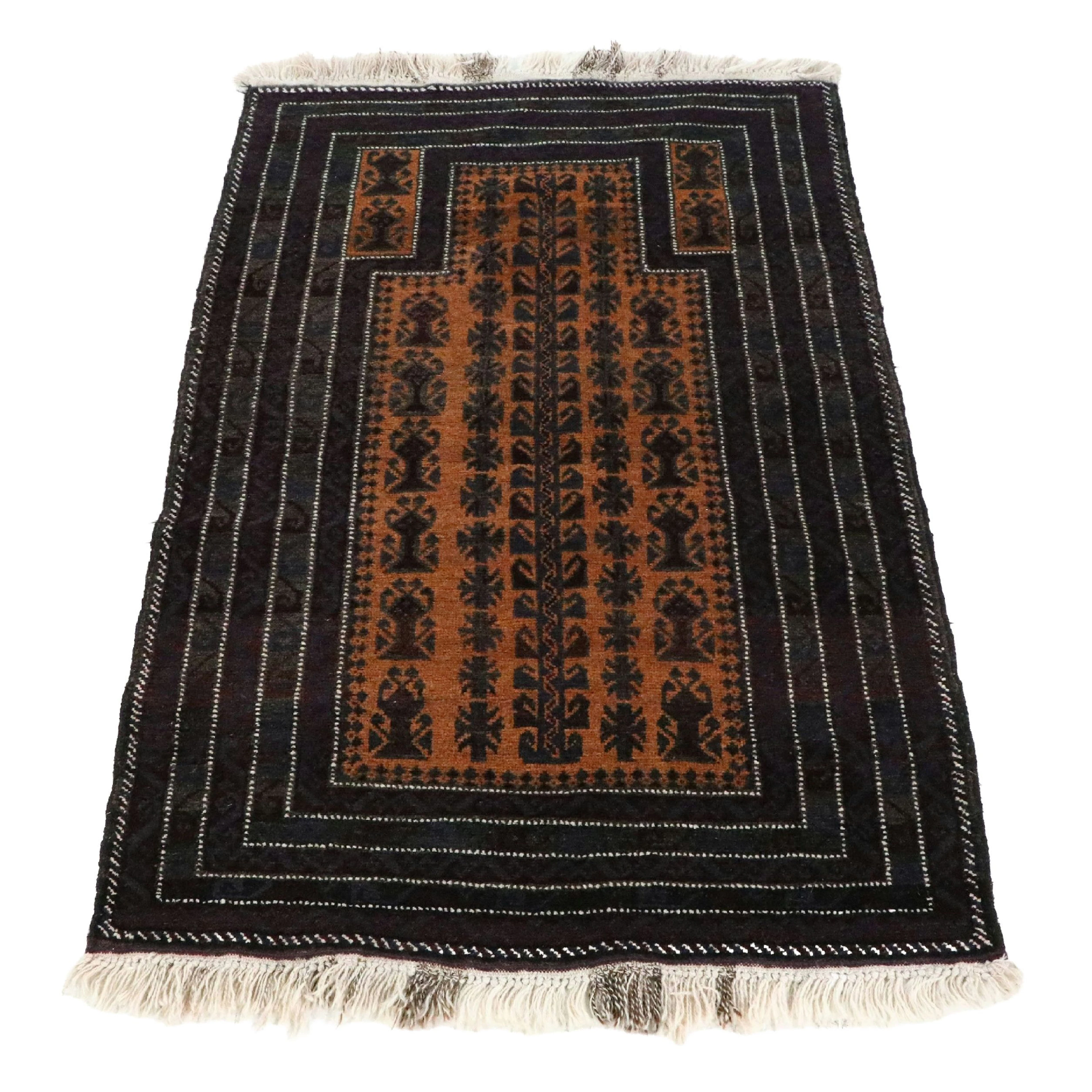 3' x 5'1 Hand-Knotted Afghan Baluch Prayer Rug