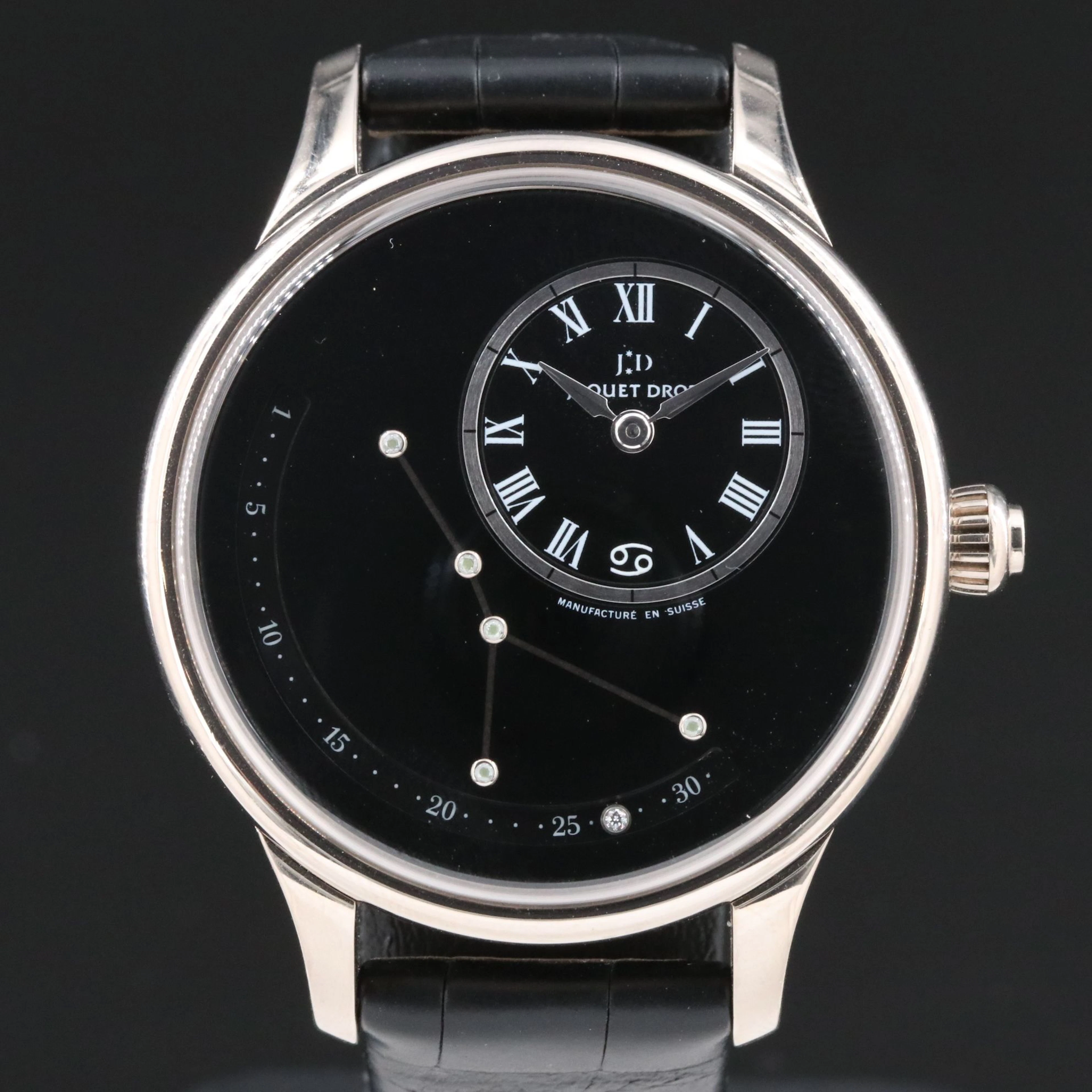 Jaquet Droz Astrale Zodiac Cancer 18K White Gold Watch