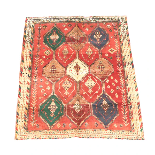 5'1 x 6'4 Hand-Knotted Persian Kurdish Area Rug