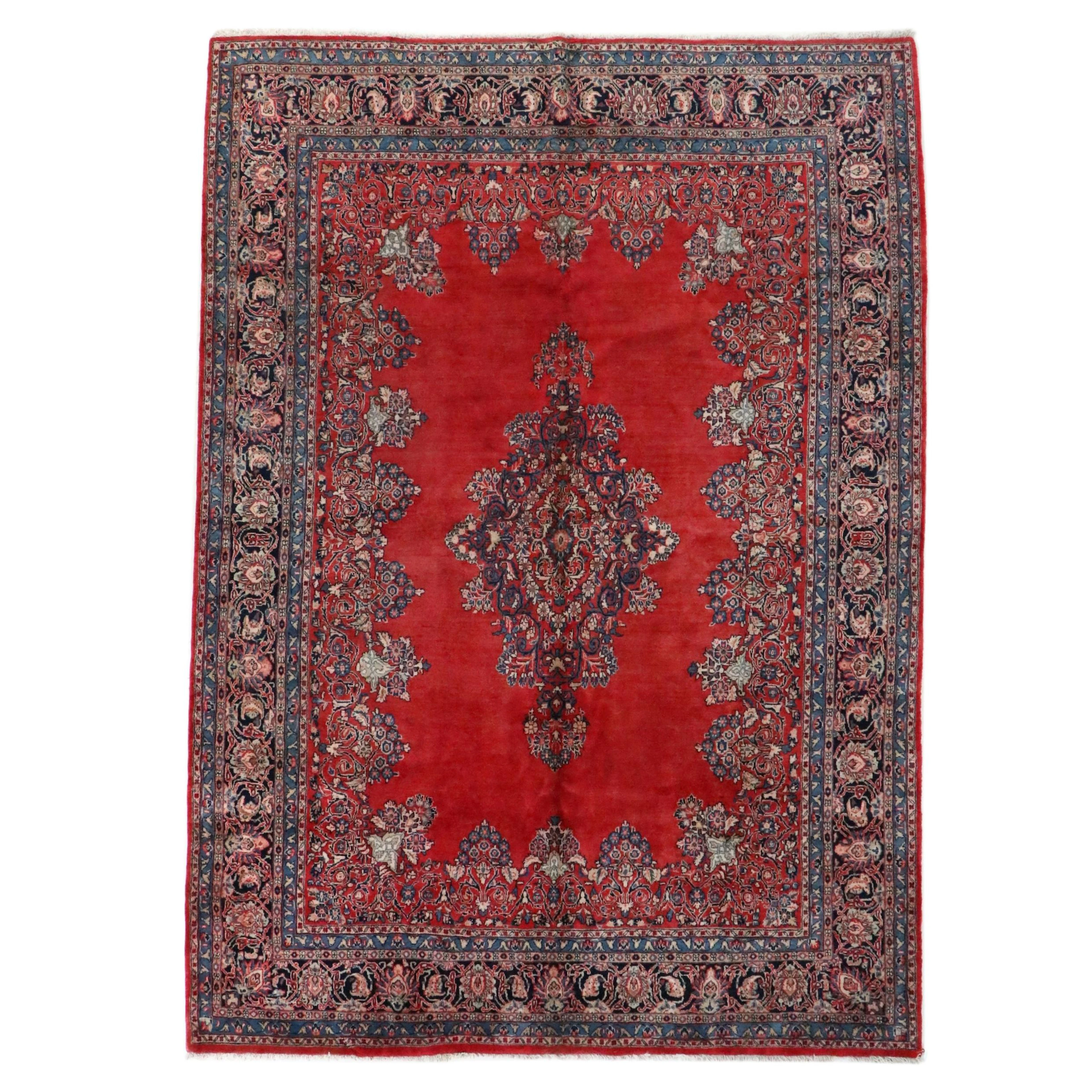 8'6 x 12'3 Hand-Knotted Persian Kerman Room-Sized Rug