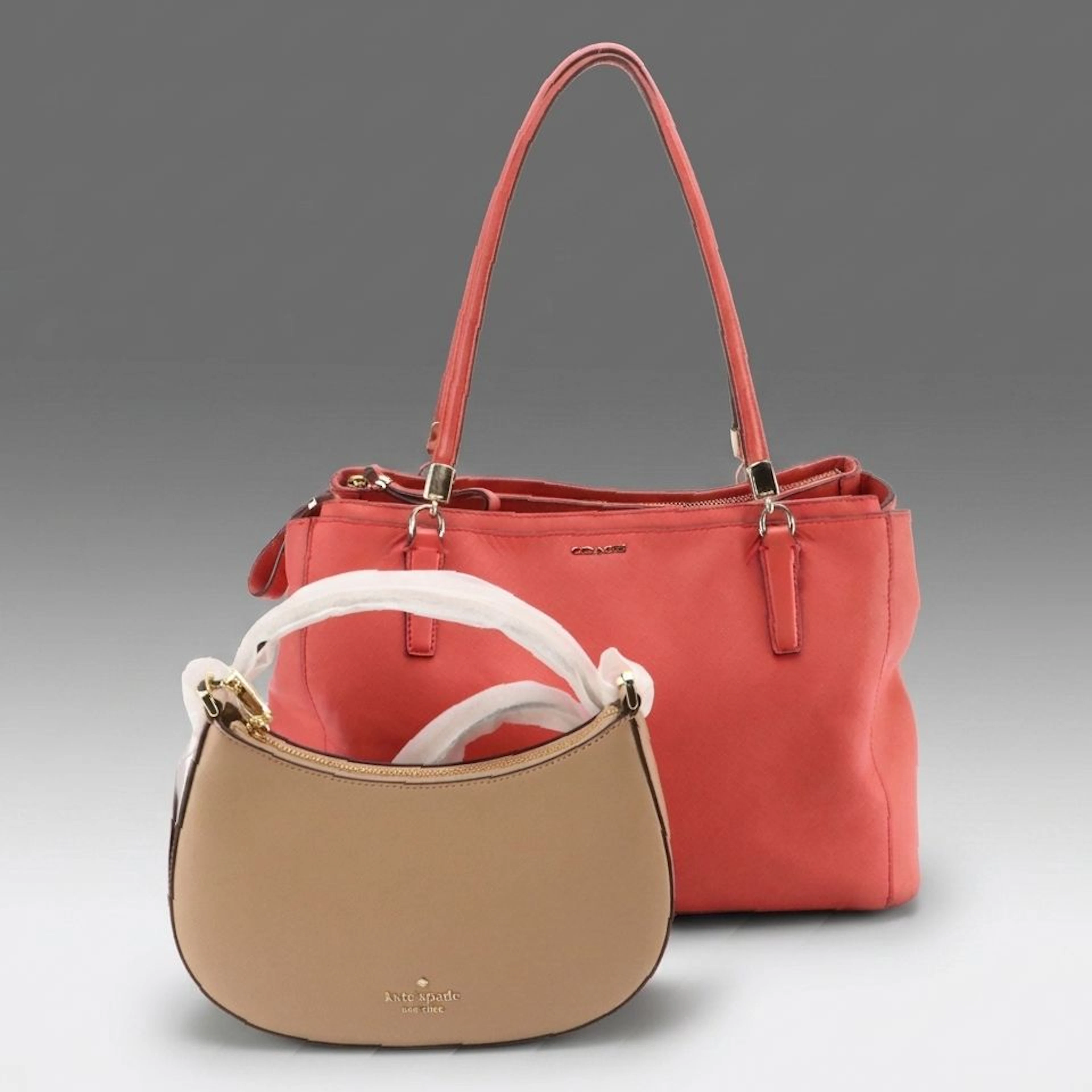 Kate Spade Saffiano Leather Paige Two-Way Bag and Coach Christie Carryall Bag