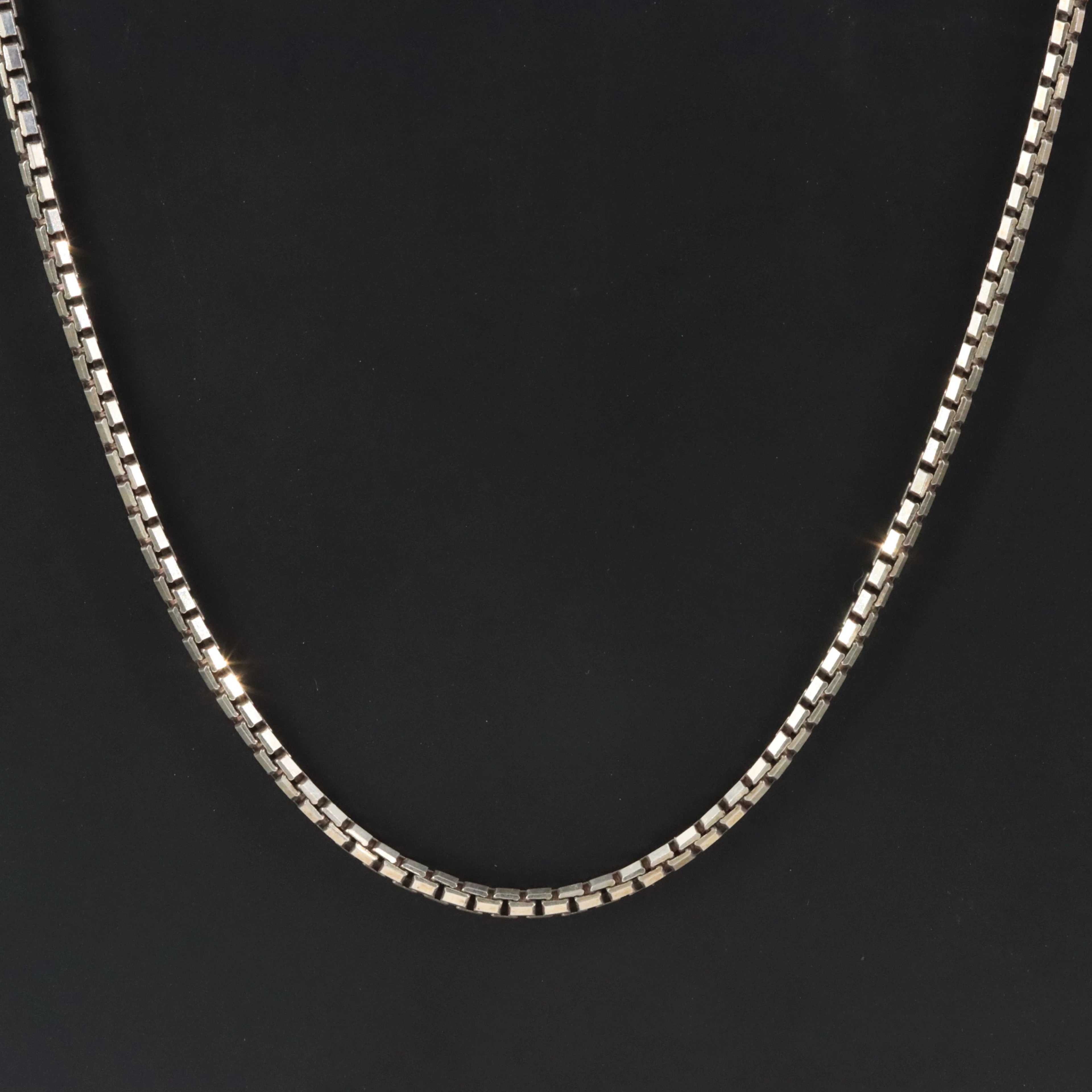 Sterling Box Chain Necklace