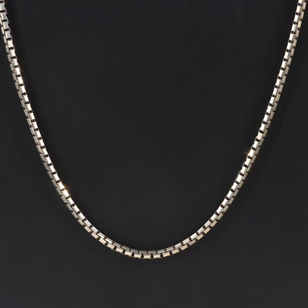 Sterling Box Chain Necklace