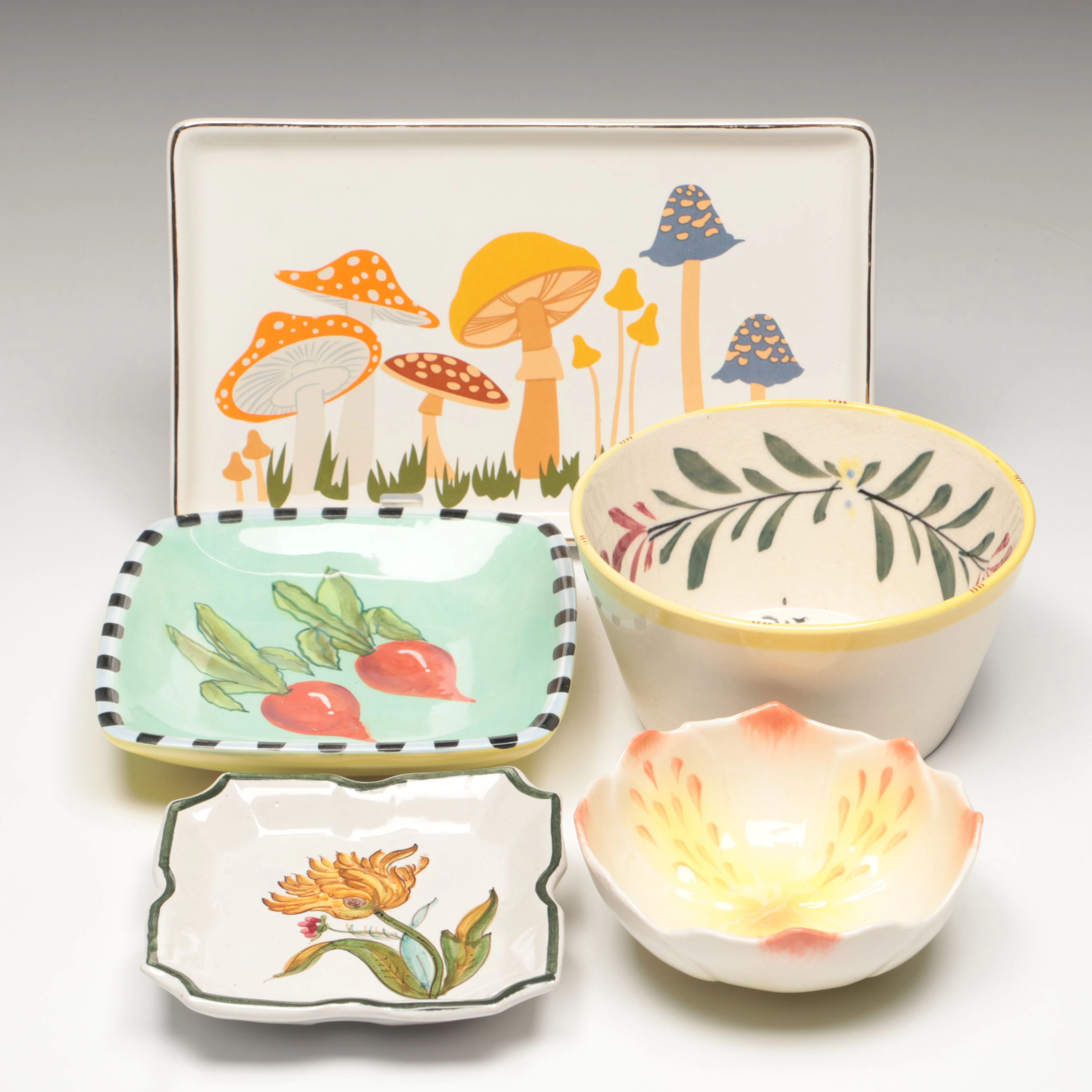 Eileen Tramonte for Zrike Ceramic Radish Dish and More Ceramic Serveware