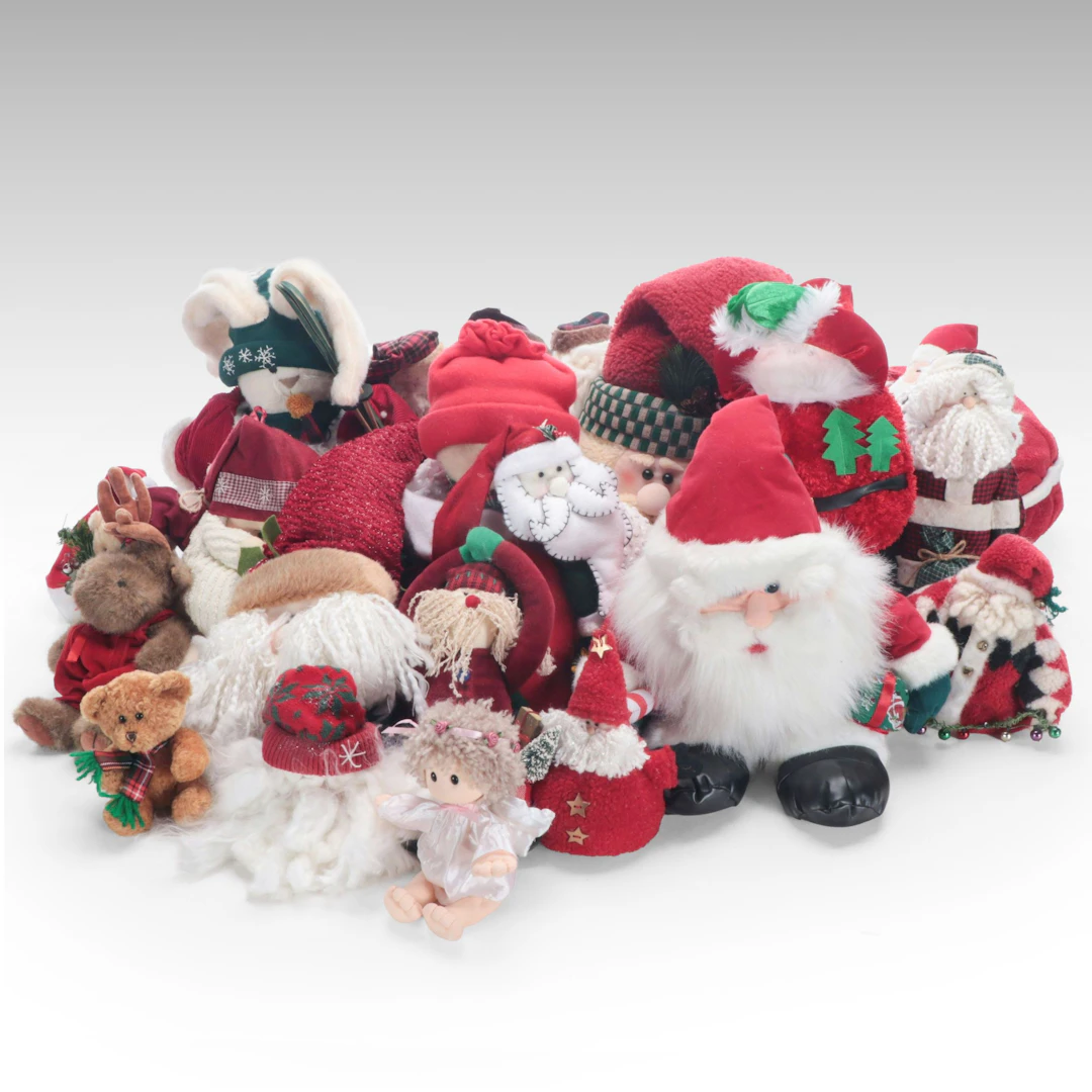 Christmas Plush Santa Claus, Animal and Angel Table Décor