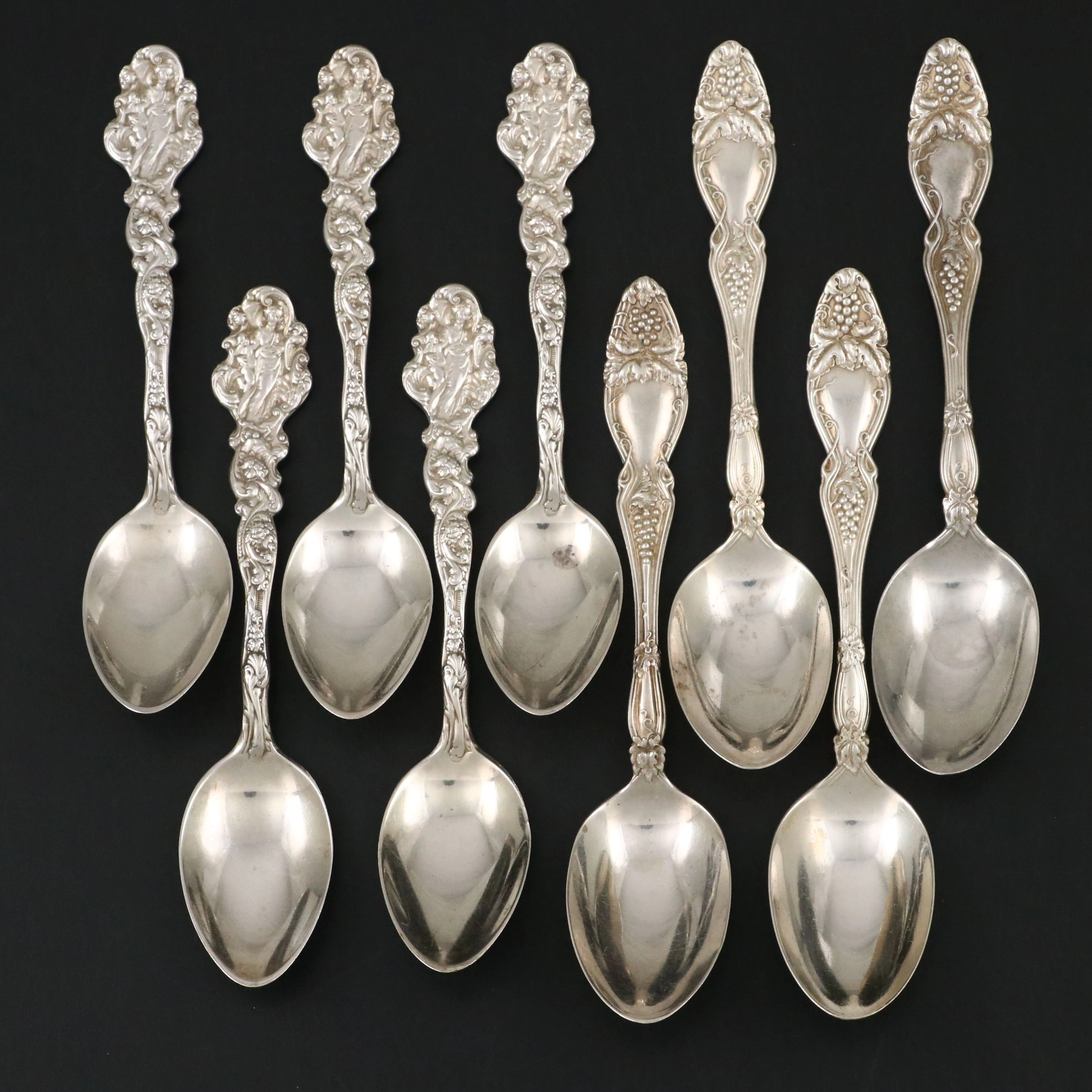 Gorham "Versailles" and International "Coleta" Sterling Silver Teaspoons