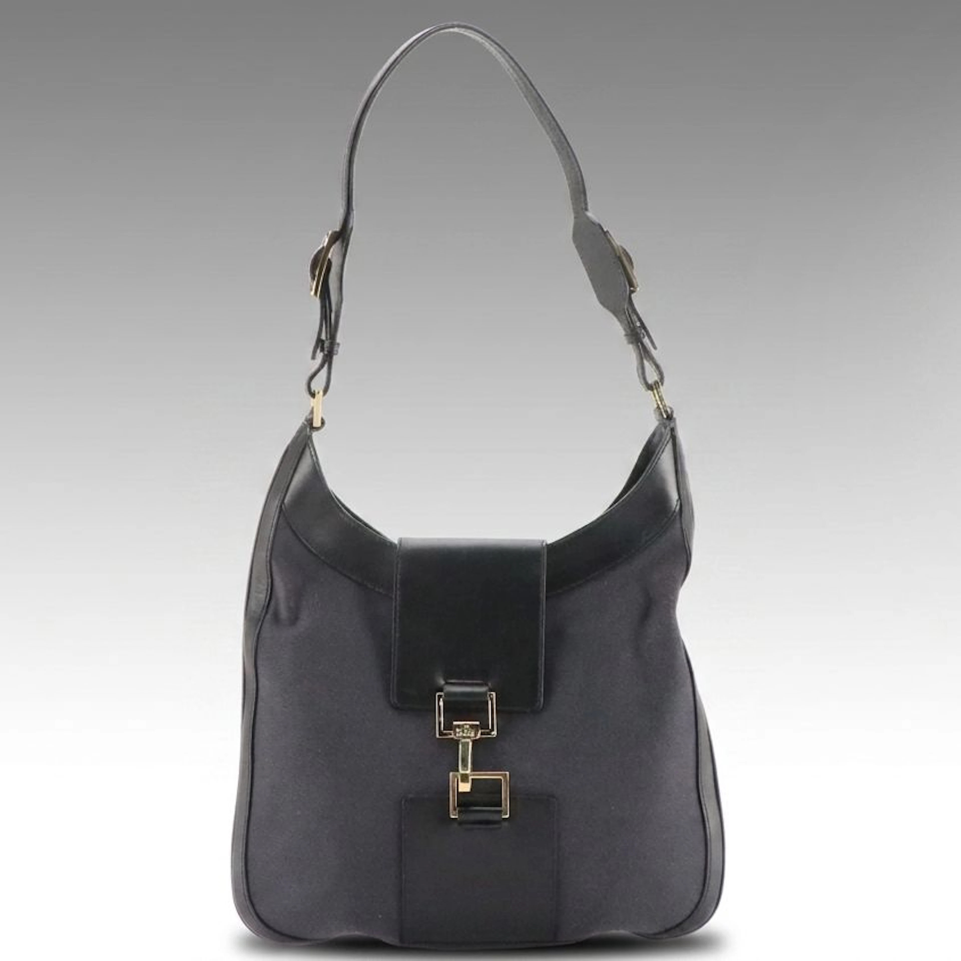 Gucci Canvas and Leather Jackie Shoulder Bag
