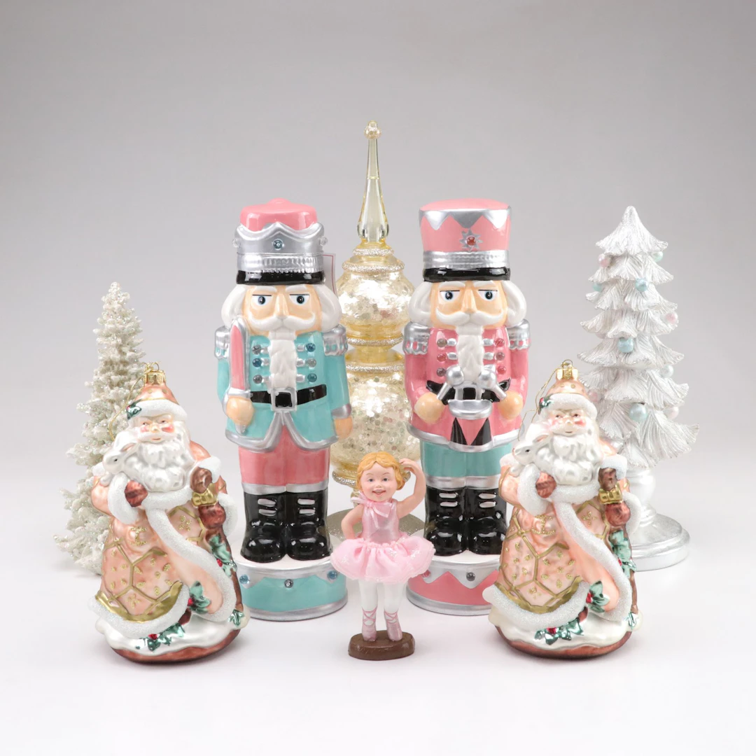 Fitz & Floyd "Snowy Woods" Ornaments with Nutcrackers, Ballerina, & More Decor