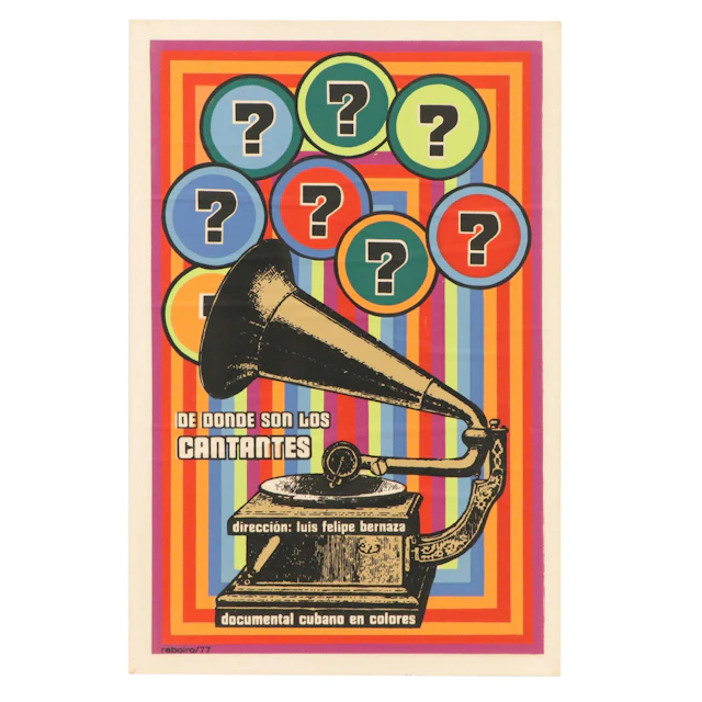 "¿De dónde son los cantantes?," ICAIC Film Serigraph Poster, 1977