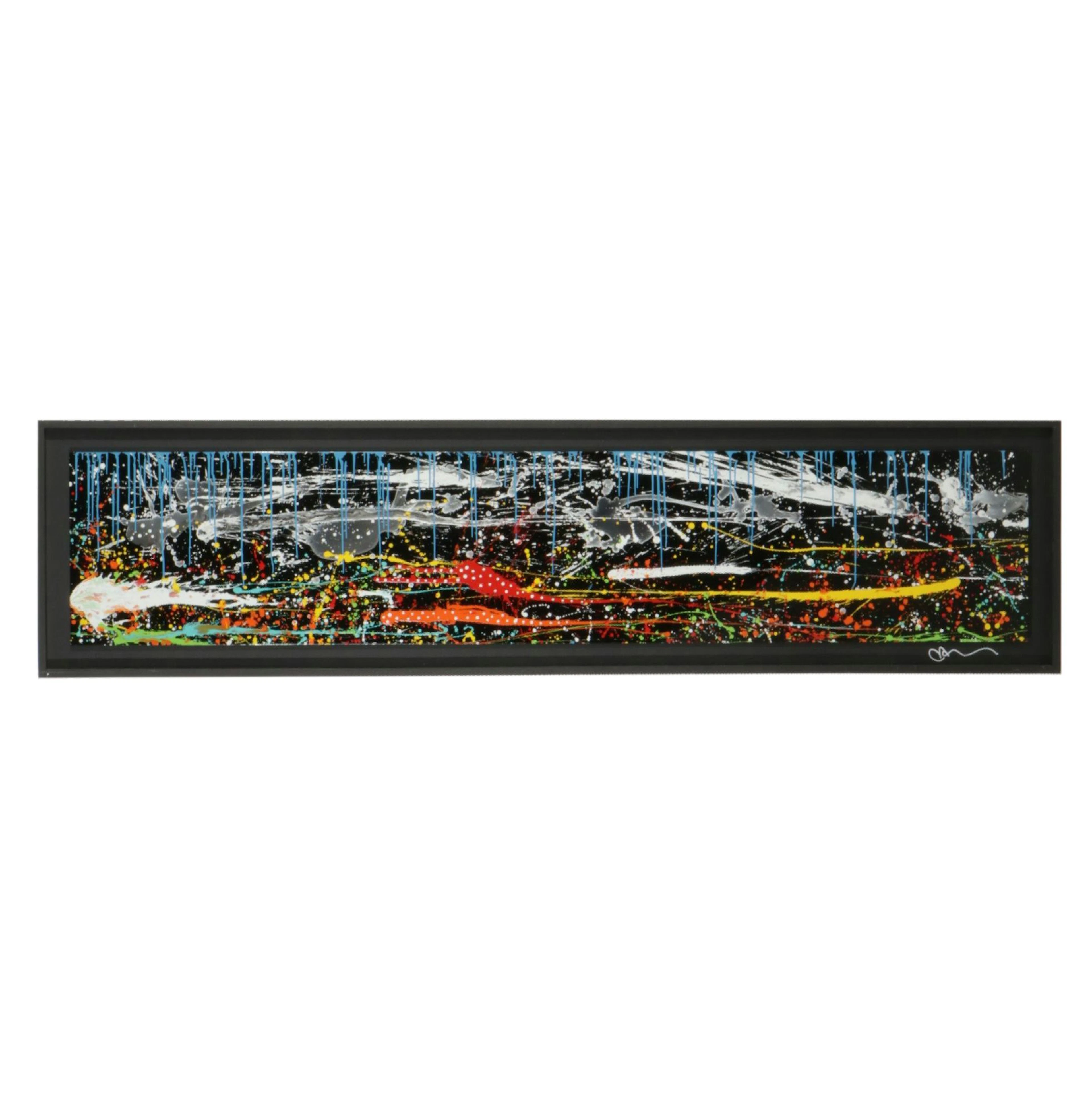 Mac Worthington Abstract Expressionist Acrylic Painting "Graffiti