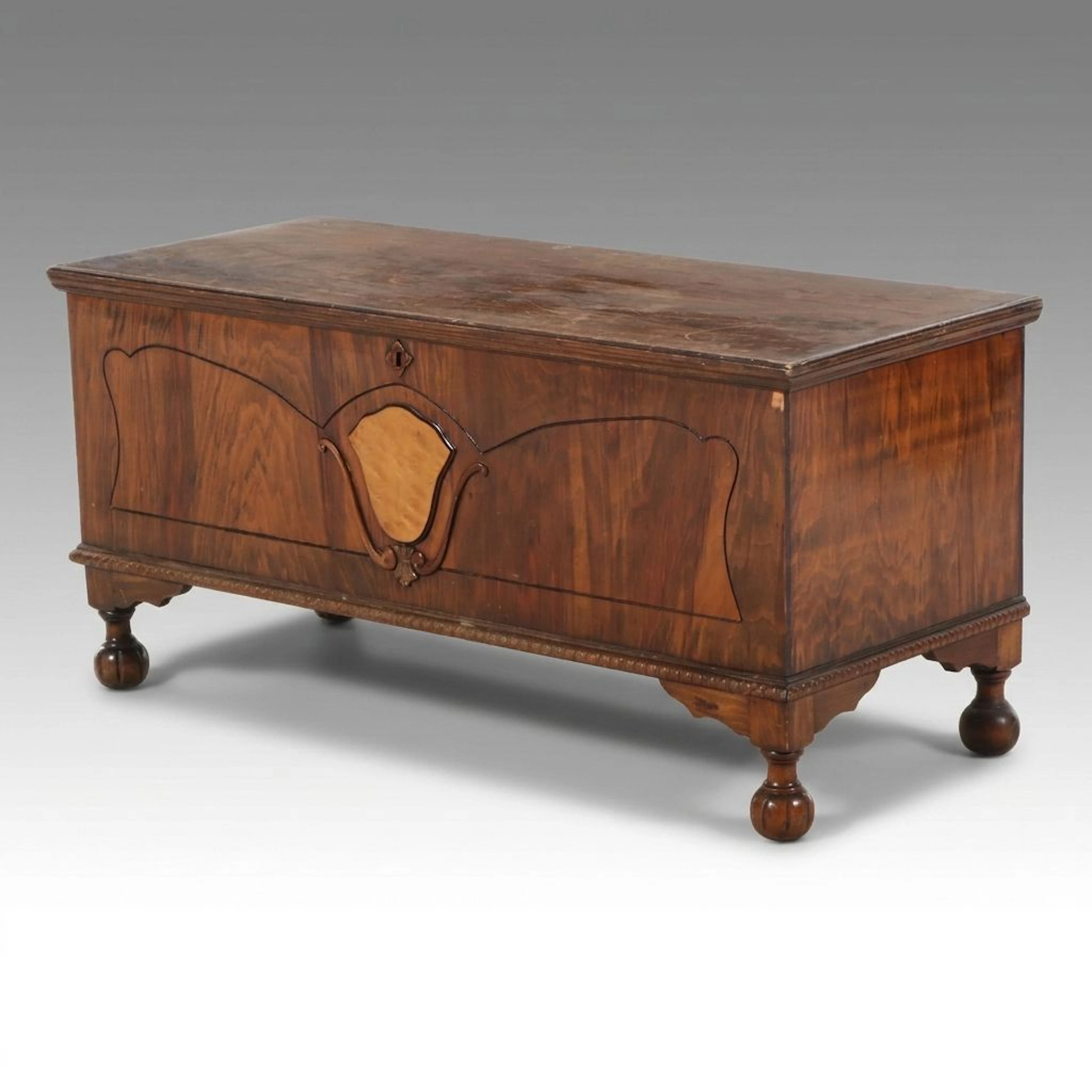 Vintage Art Deco Cedar Blanket Chest