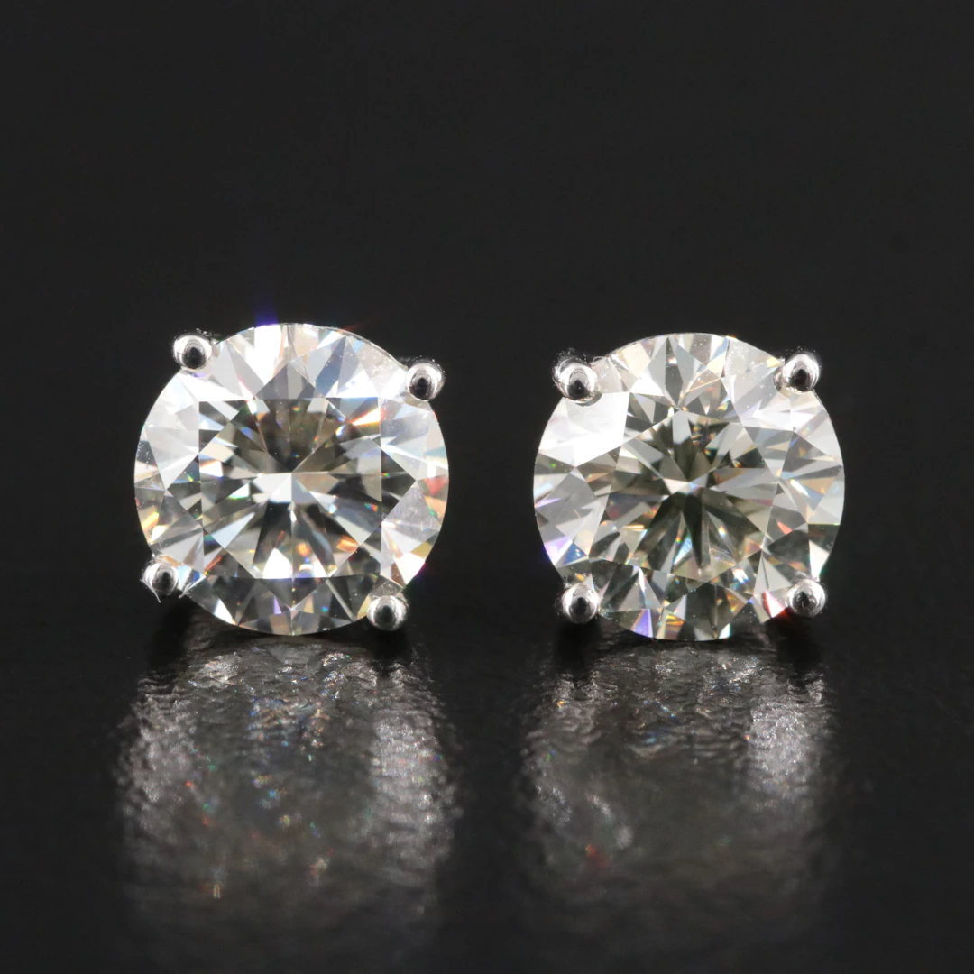 Platinum 3.01 CTW Diamond Earrings