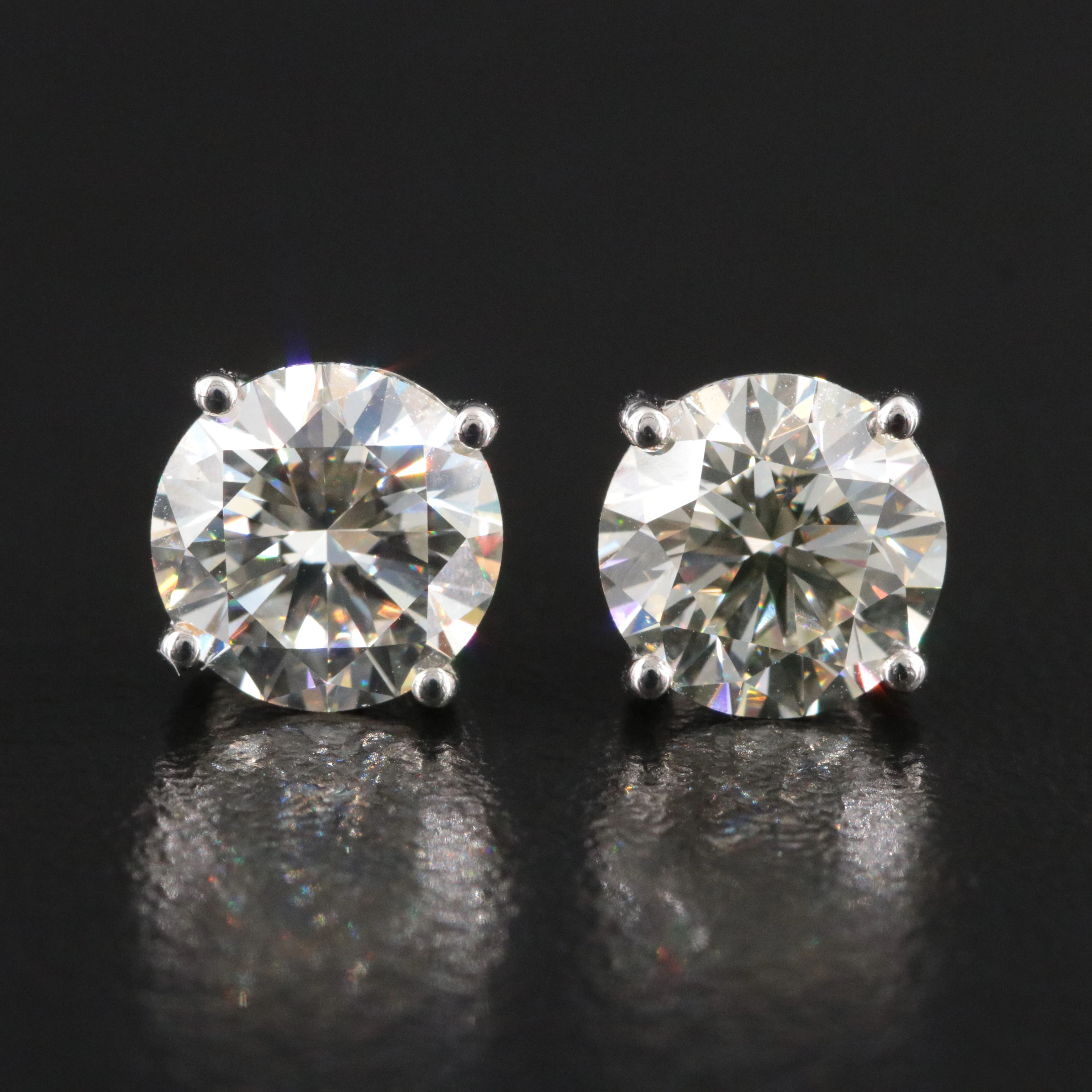 Platinum 3.01 CTW Diamond Earrings